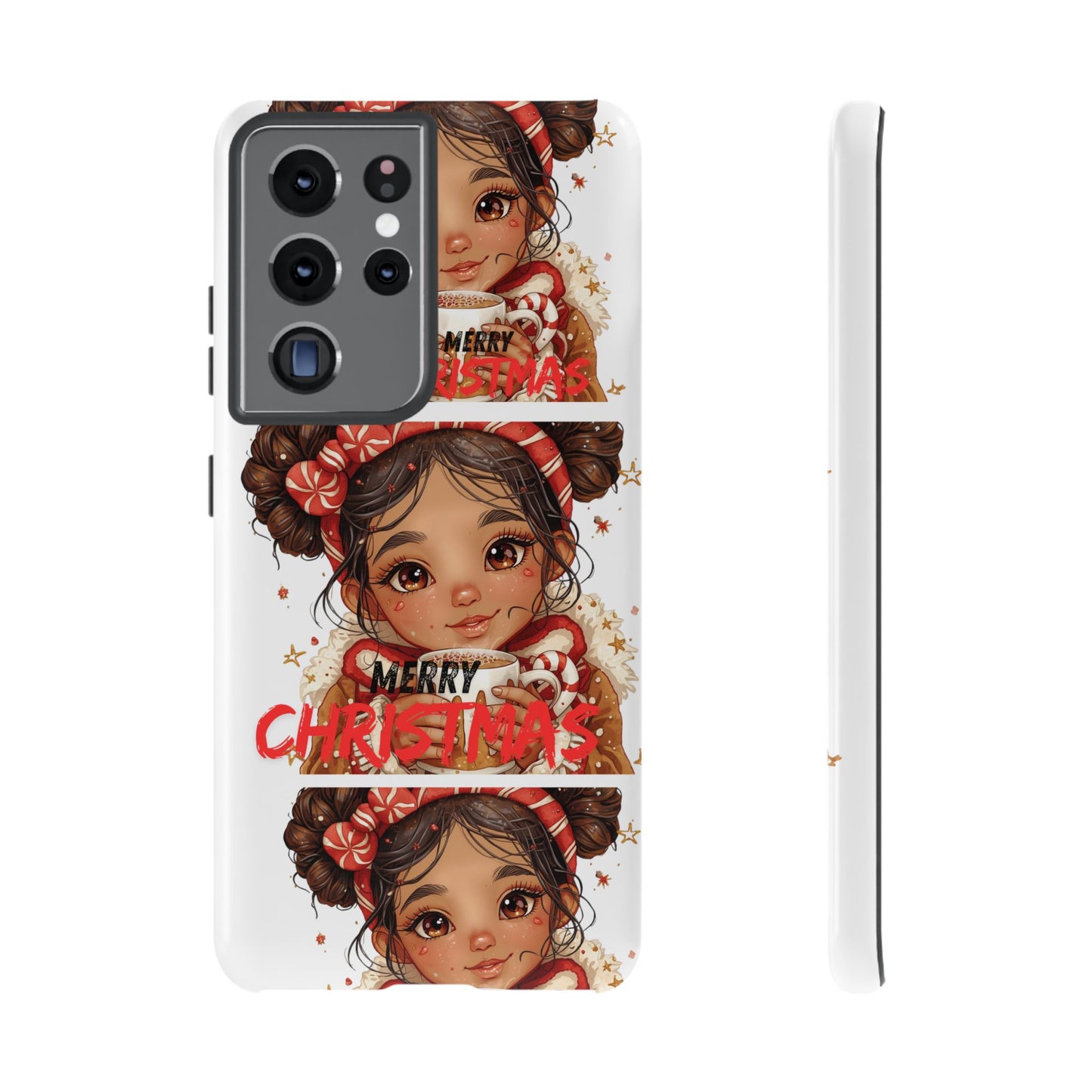 Christmas Girl Phone Case — "Merry Christmas" Cute Holiday Phone Cover