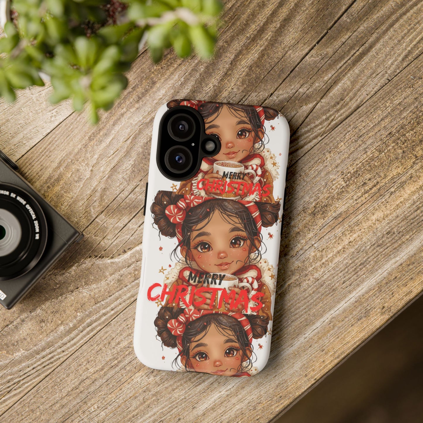 Christmas Girl Phone Case — "Merry Christmas" Cute Holiday Phone Cover