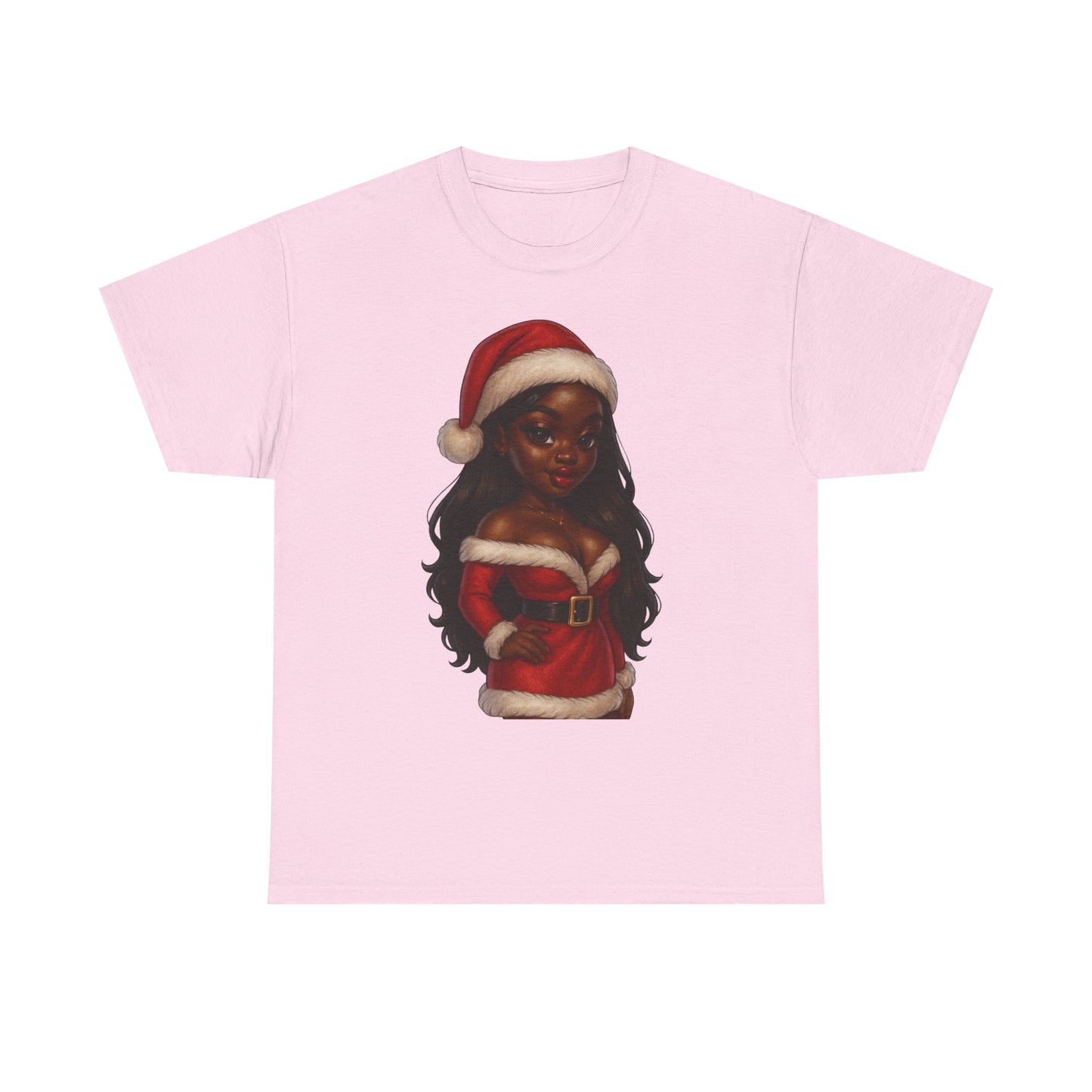 Santa Girl Christmas T‑Shirt — Festive Black Santa Claus Costume Tee
