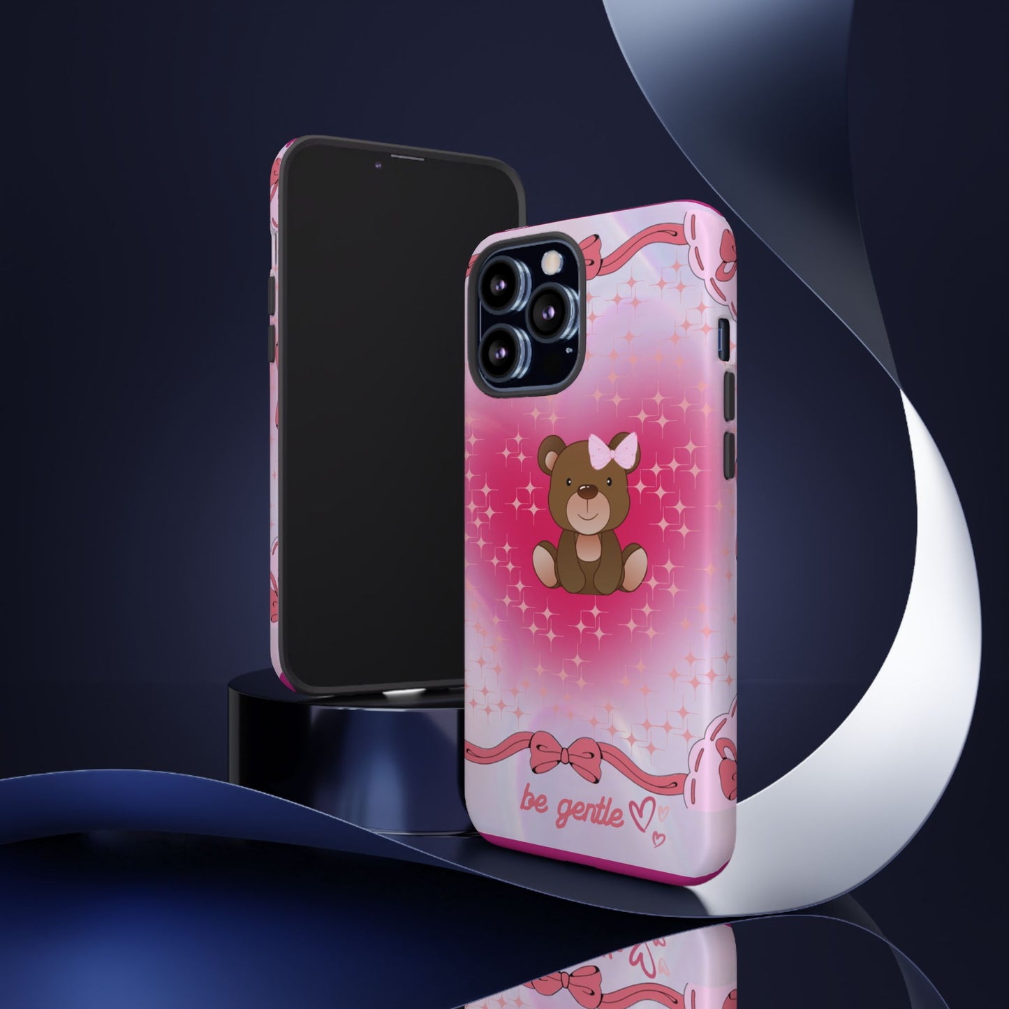 Cute Bear iPhone Case - 'Be Gentle' Design for Kids & Animal Lovers