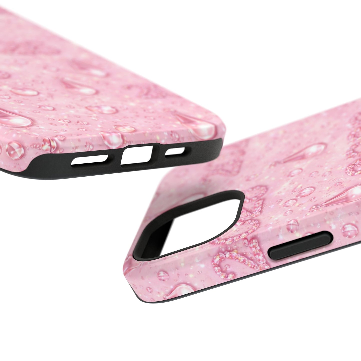 2026 Pink Waterdrop Phone Case — Impact-Resistant Protective Cover