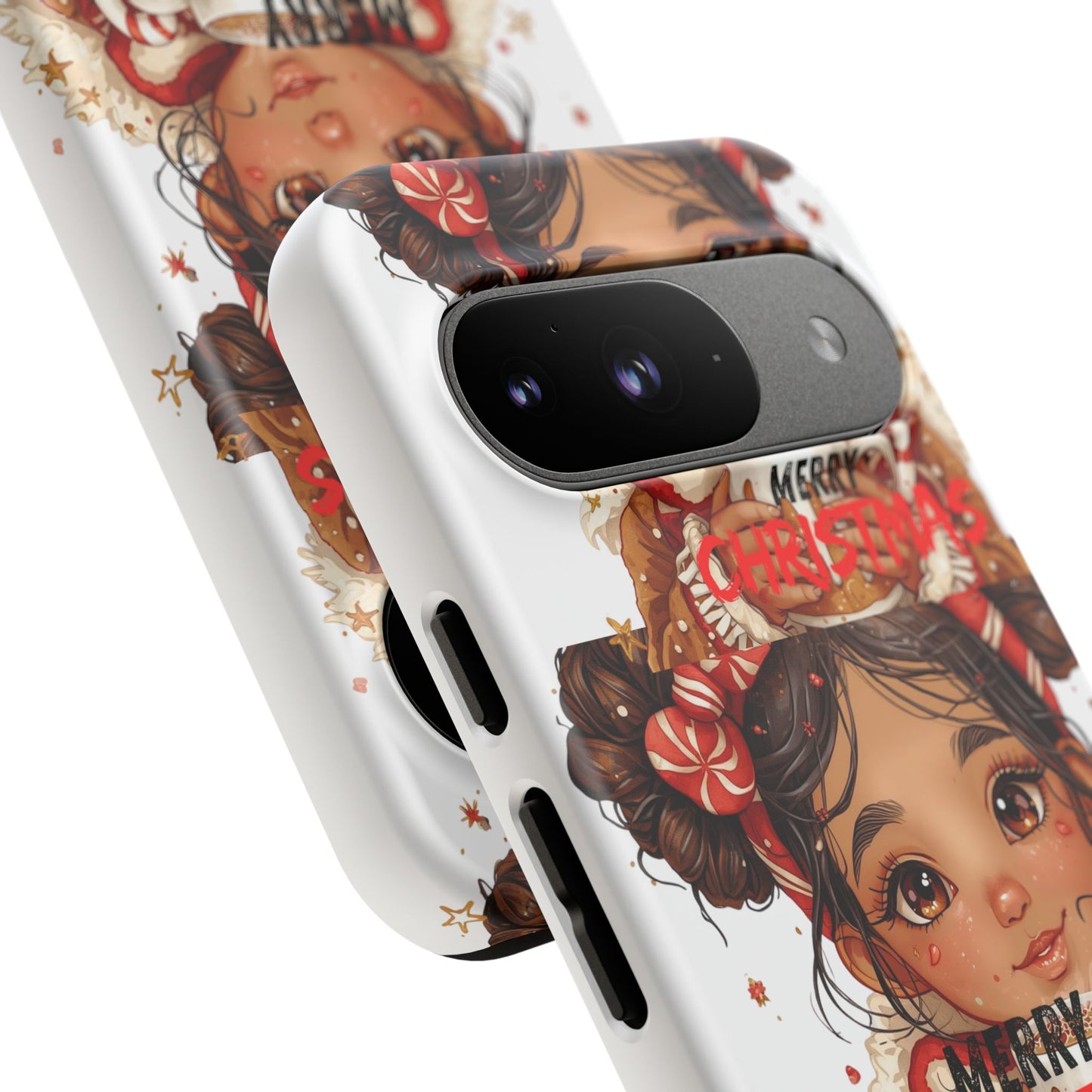 Christmas Girl Phone Case — "Merry Christmas" Cute Holiday Phone Cover
