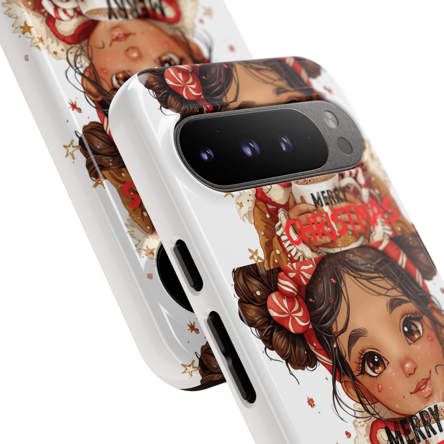 Christmas Girl Phone Case — "Merry Christmas" Cute Holiday Phone Cover