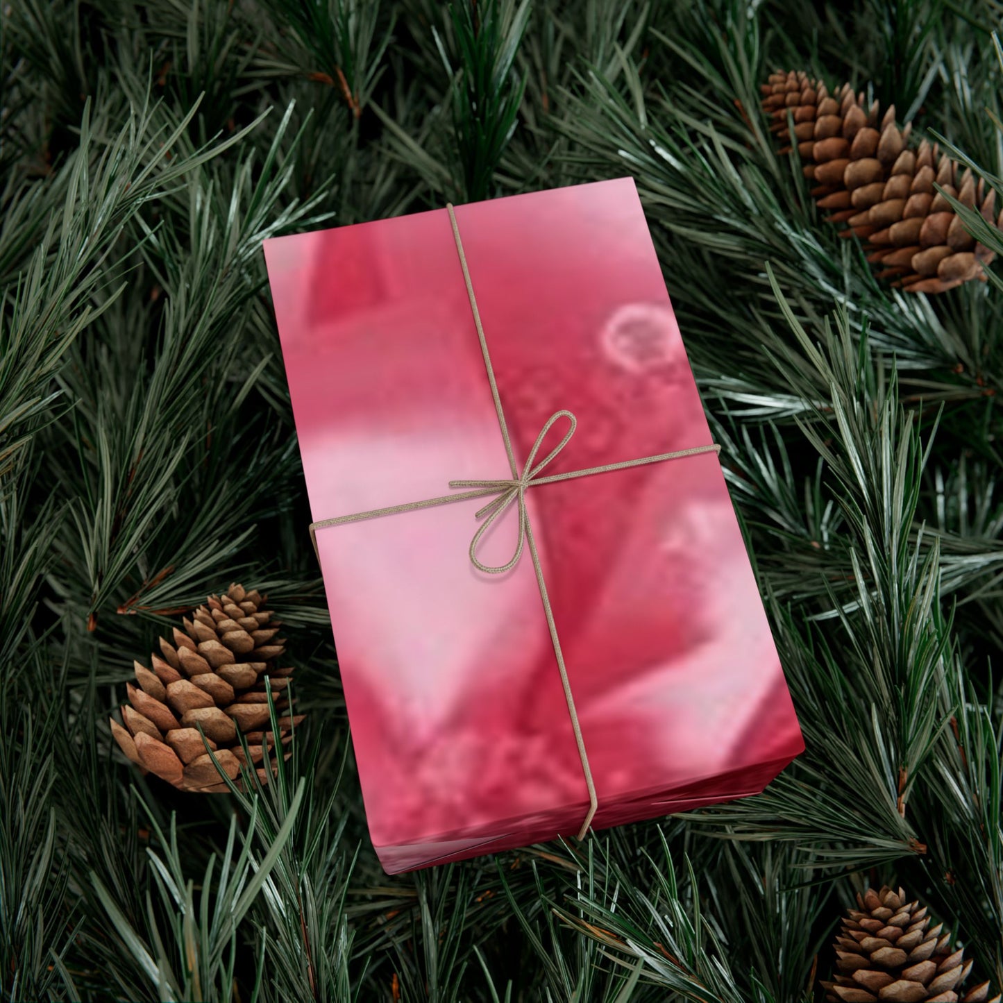 Gift Wrap Paper - Pink Bow & Ribbon Floral Pattern, Decorative Wrapping Sheet for Birthdays, Valentine’s Day, Anniversaries