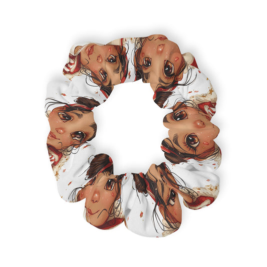 Anime Girl Art Scrunchie — Cute Kawaii Hair Accessory