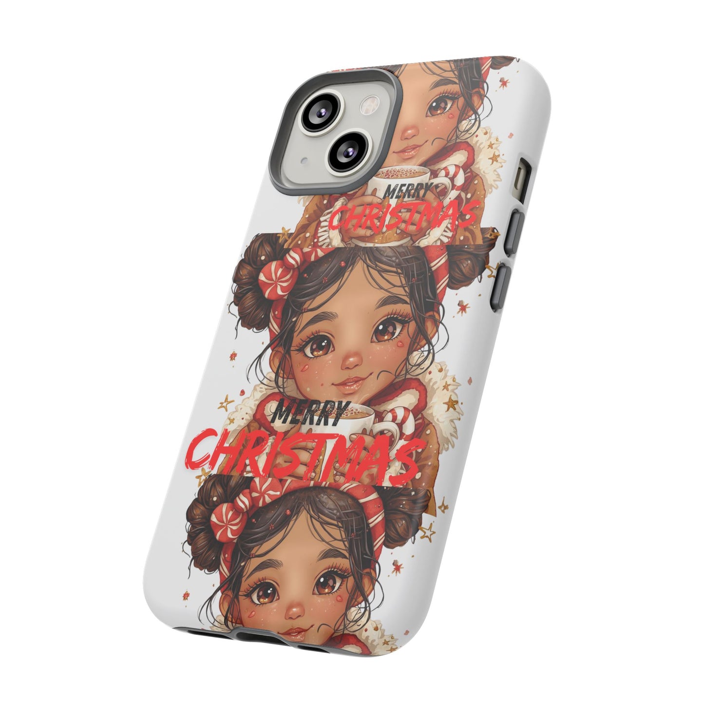 Christmas Girl Phone Case — "Merry Christmas" Cute Holiday Phone Cover