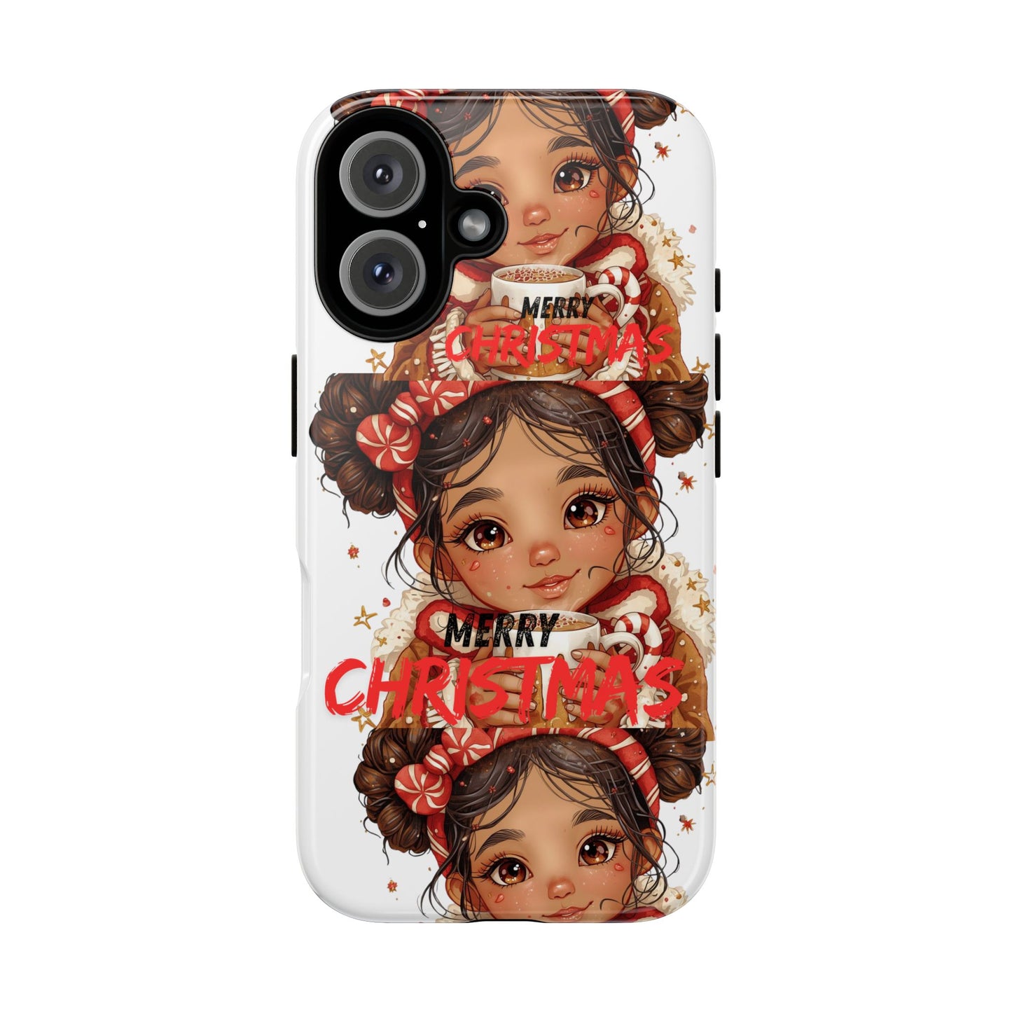 Christmas Girl Phone Case — "Merry Christmas" Cute Holiday Phone Cover