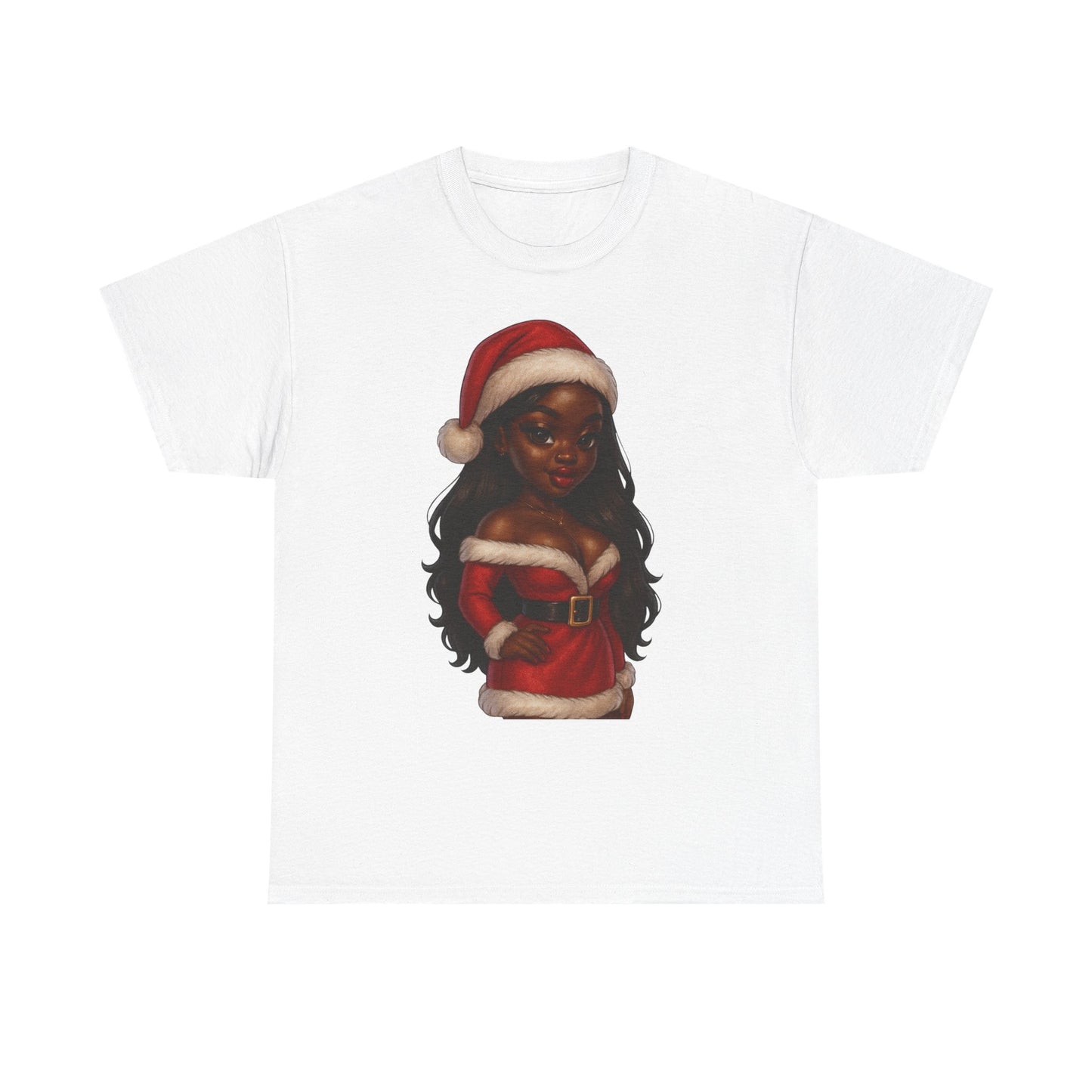 Santa Girl Christmas T‑Shirt — Festive Black Santa Claus Costume Tee