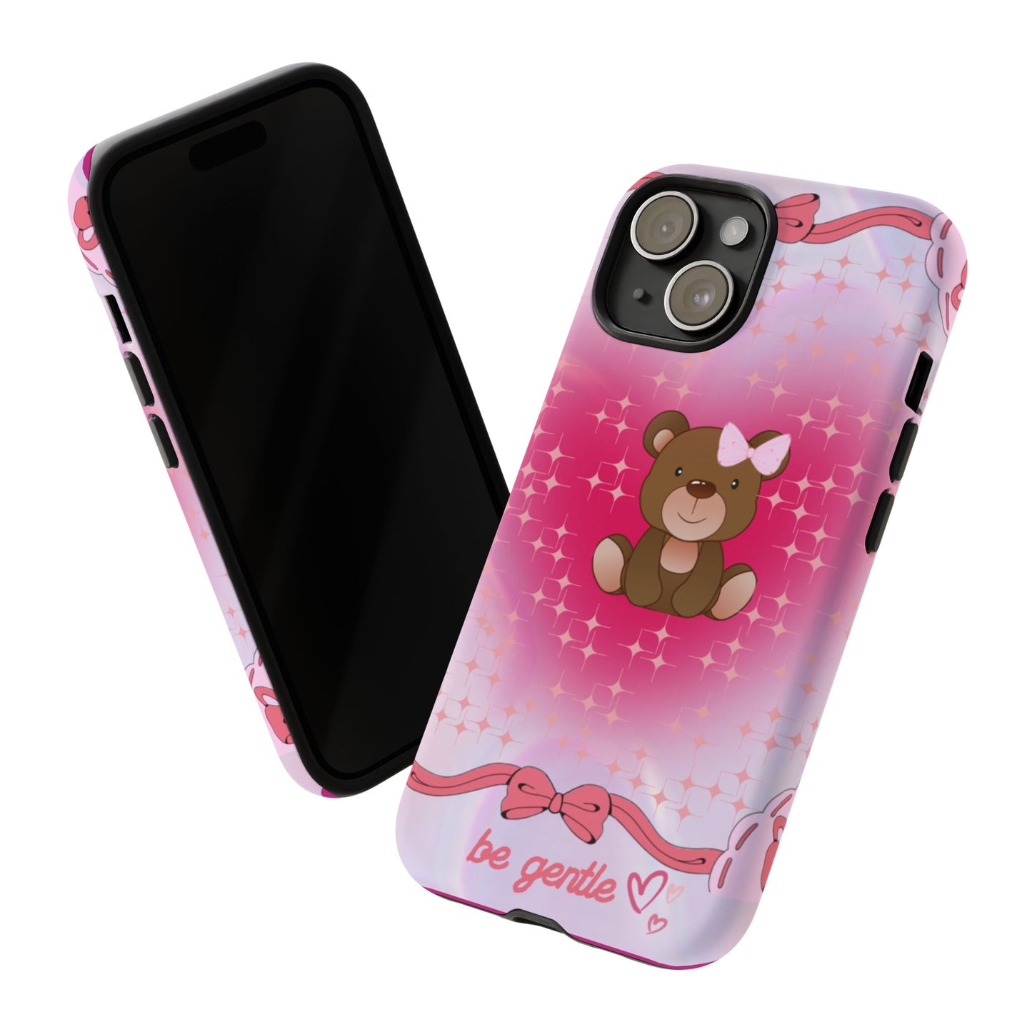 Cute Bear iPhone Case - 'Be Gentle' Design for Kids & Animal Lovers