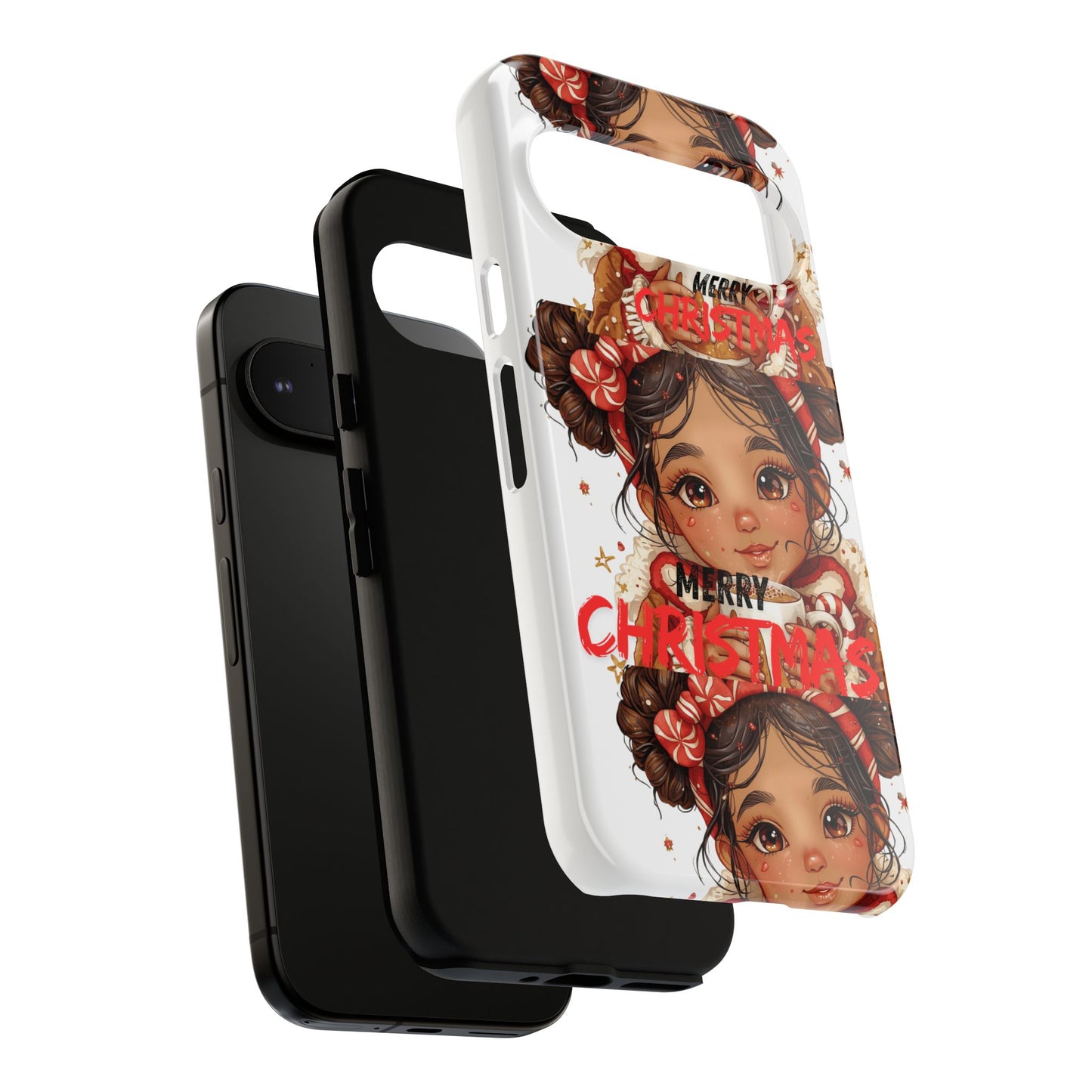 Christmas Girl Phone Case — "Merry Christmas" Cute Holiday Phone Cover