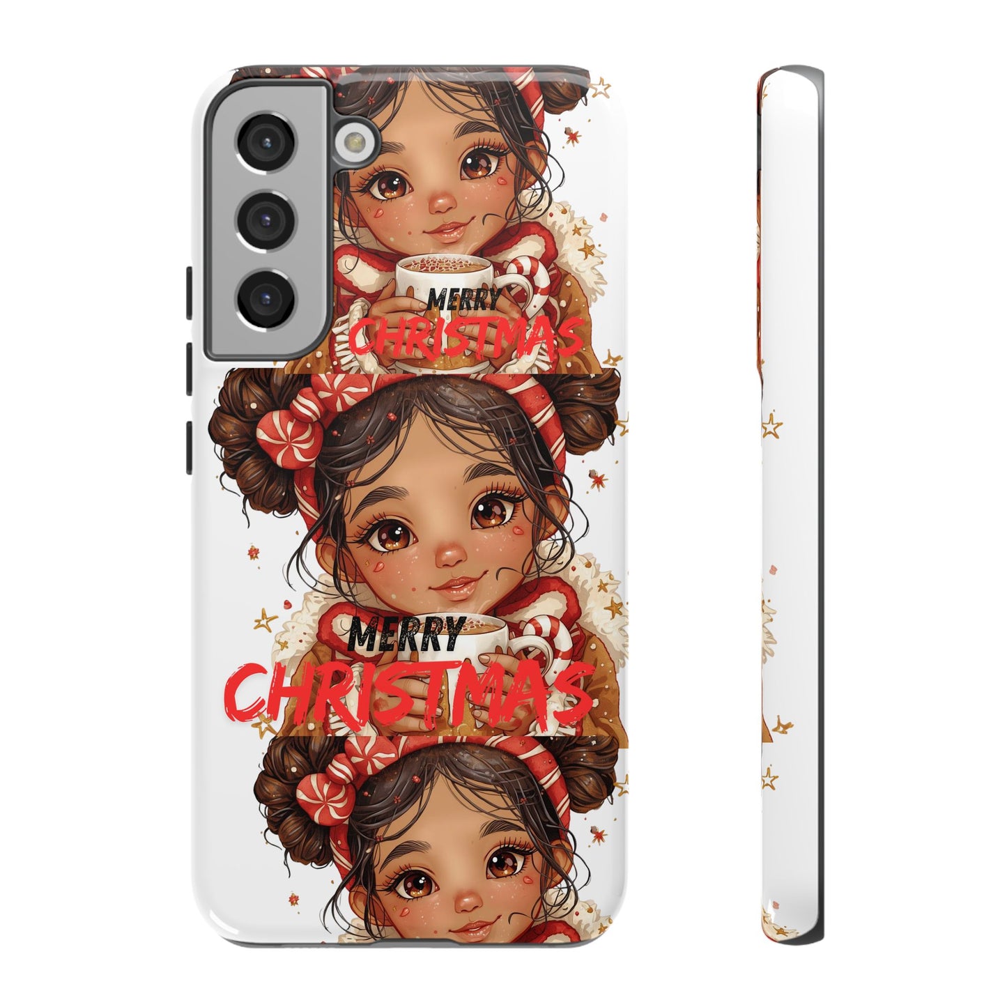 Christmas Girl Phone Case — "Merry Christmas" Cute Holiday Phone Cover