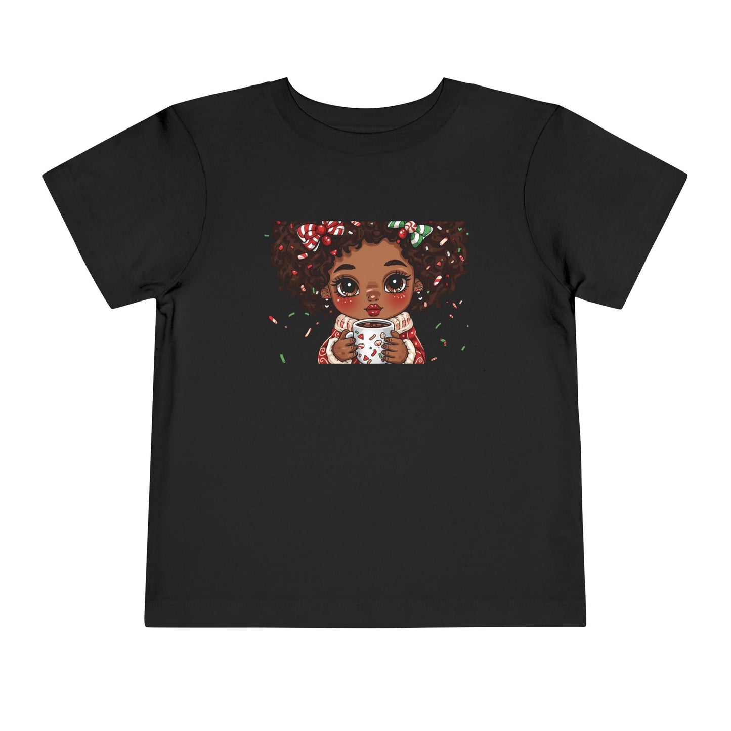 Toddler Tee — Cute Baby Girl Holding Cup Kids Shirt