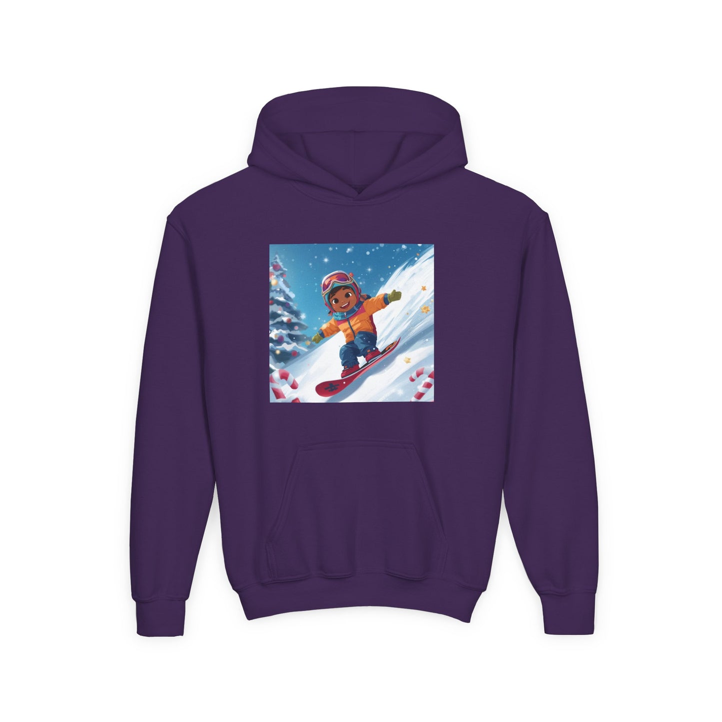 Kids Snowboarding Hoodie — Cute Winter Snow Kid Graphic Sweatshirt