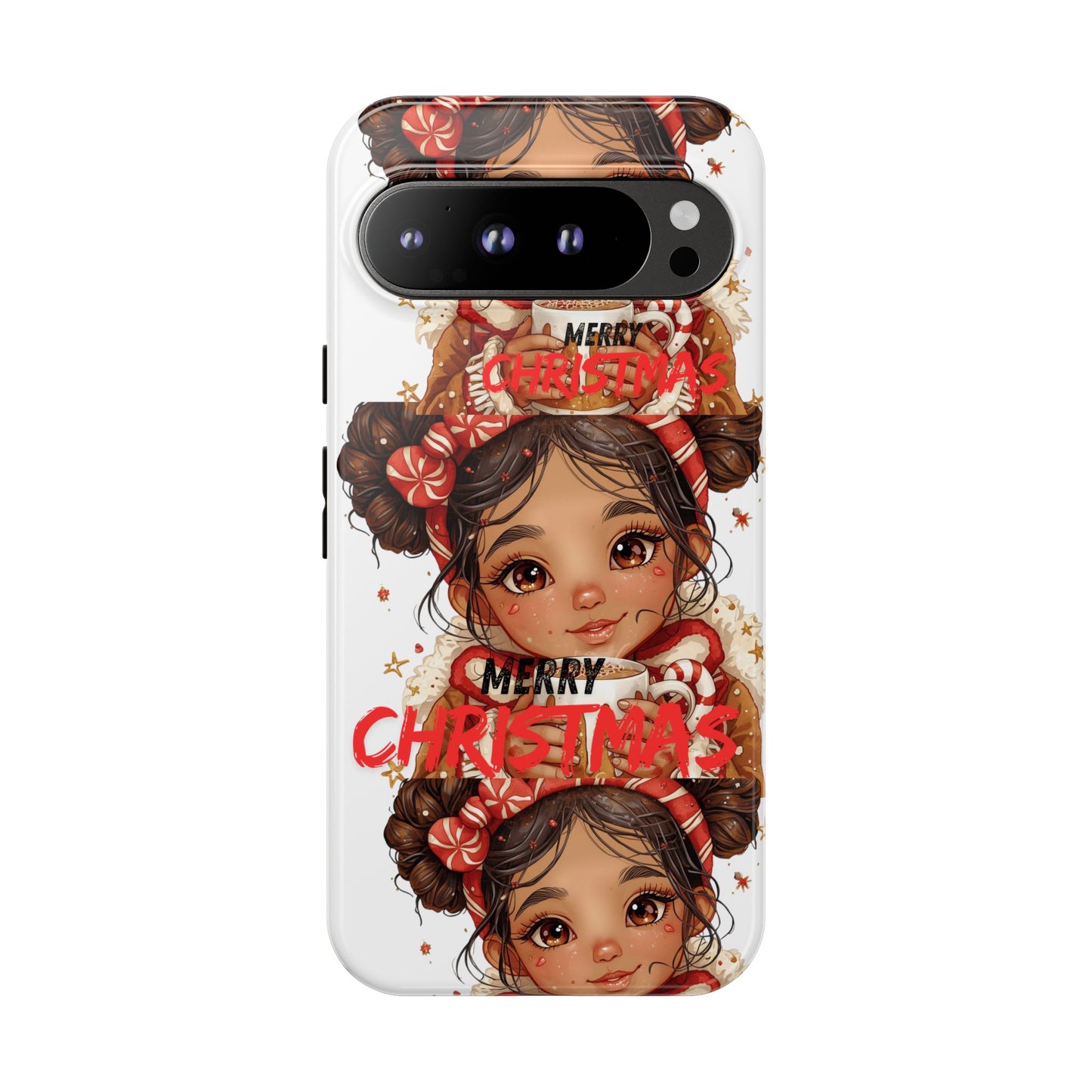 Christmas Girl Phone Case — "Merry Christmas" Cute Holiday Phone Cover
