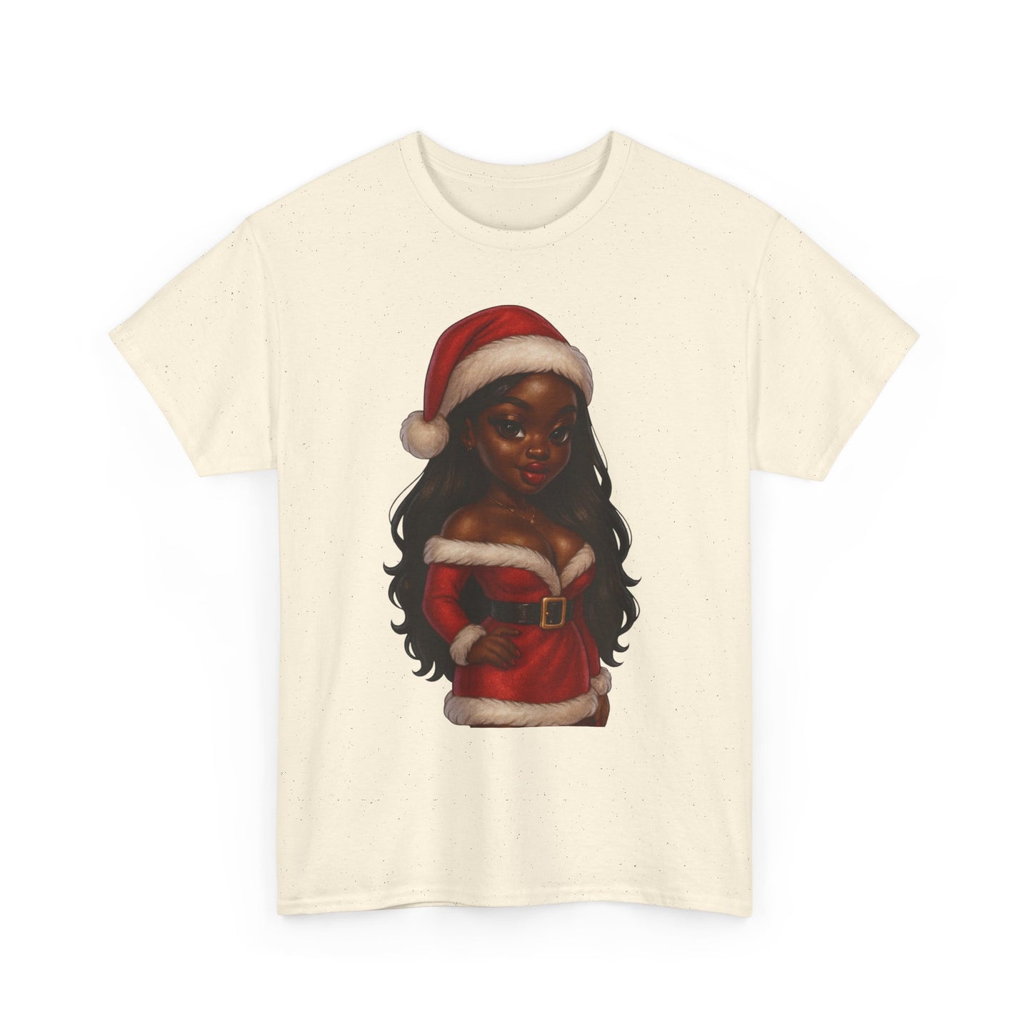 Santa Girl Christmas T‑Shirt — Festive Black Santa Claus Costume Tee
