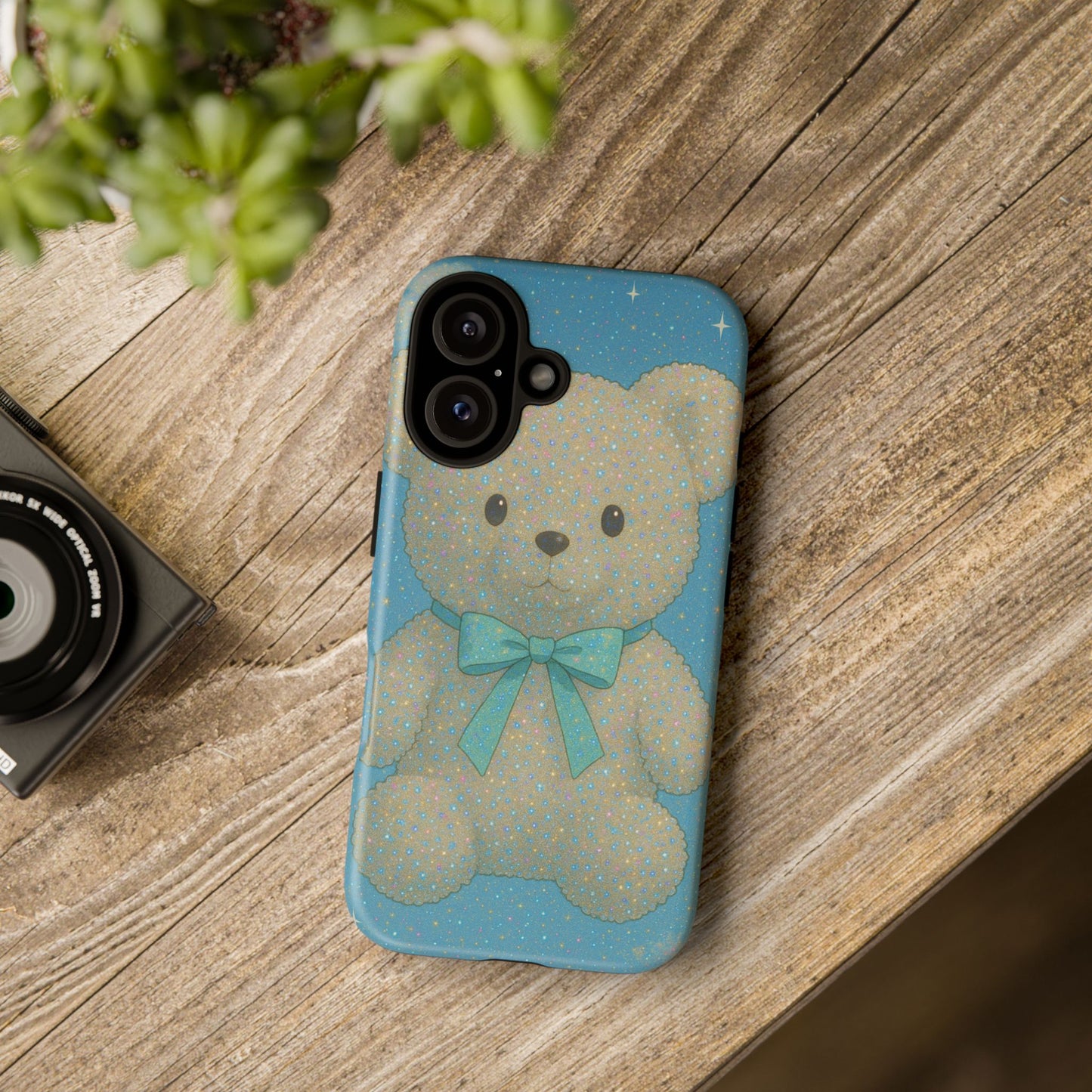 Cute Teddy Bear Phone Case, Durable Phone Cover, Kids' Gift, Adorable Accessories, Baby Shower Present, Holiday Gift Ideas