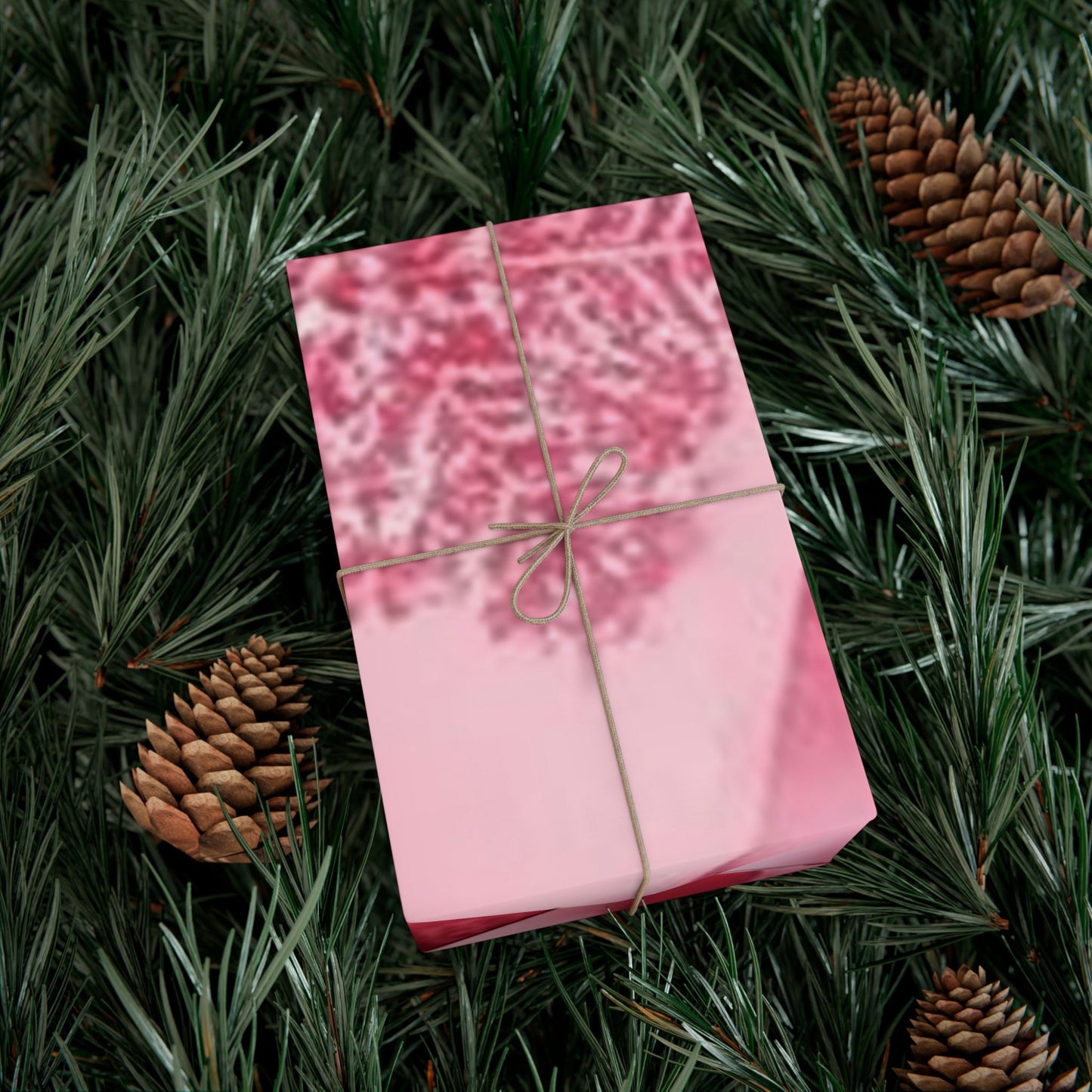 Gift Wrap Paper - Pink Bow & Ribbon Floral Pattern, Decorative Wrapping Sheet for Birthdays, Valentine’s Day, Anniversaries