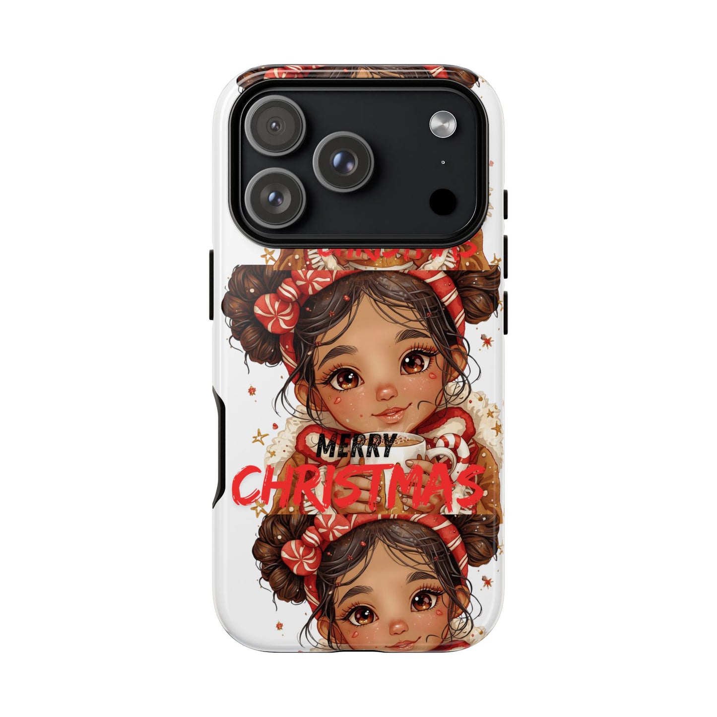 Christmas Girl Phone Case — "Merry Christmas" Cute Holiday Phone Cover