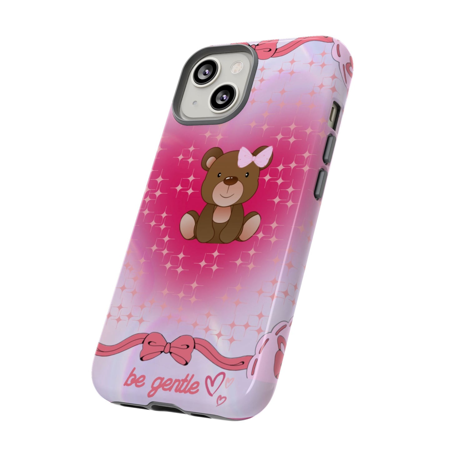Cute Bear iPhone Case - 'Be Gentle' Design for Kids & Animal Lovers