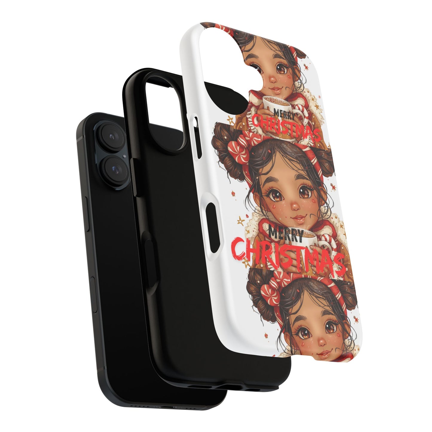 Christmas Girl Phone Case — "Merry Christmas" Cute Holiday Phone Cover