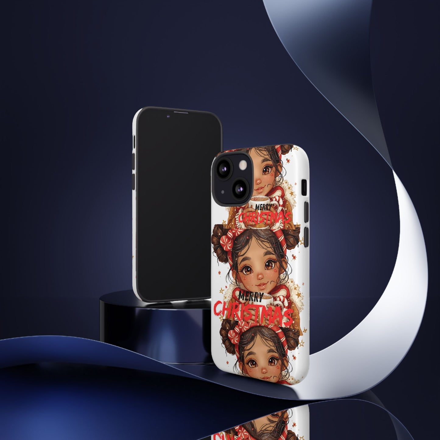 Christmas Girl Phone Case — "Merry Christmas" Cute Holiday Phone Cover