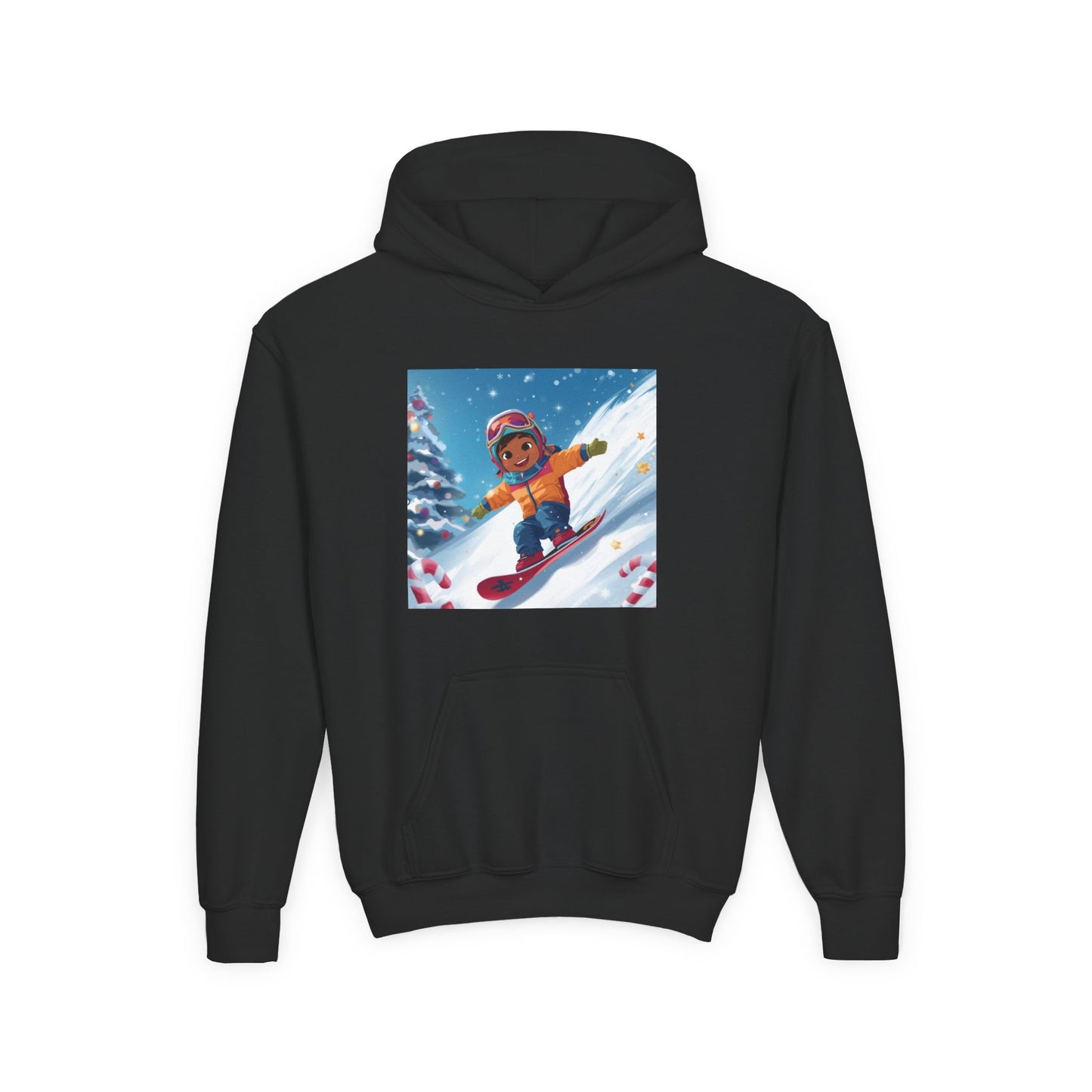 Kids Snowboarding Hoodie — Cute Winter Snow Kid Graphic Sweatshirt