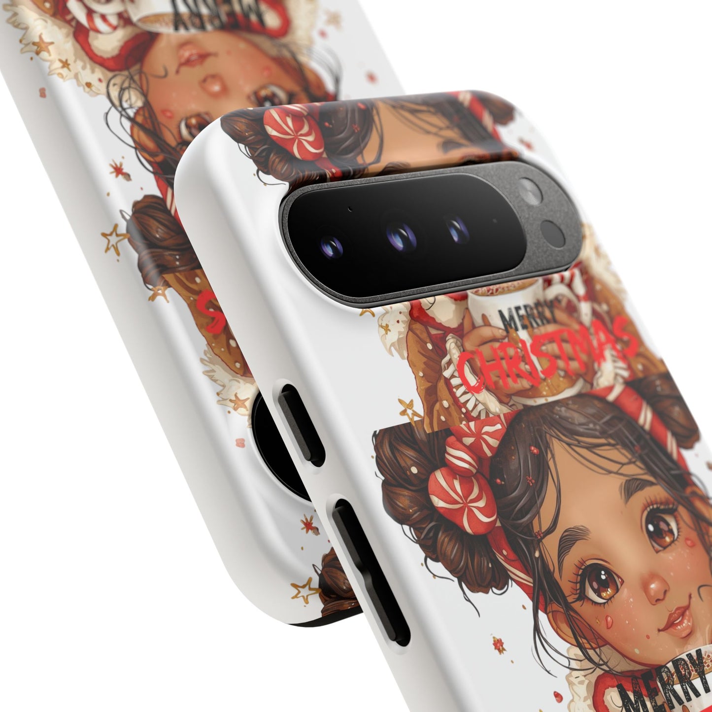 Christmas Girl Phone Case — "Merry Christmas" Cute Holiday Phone Cover
