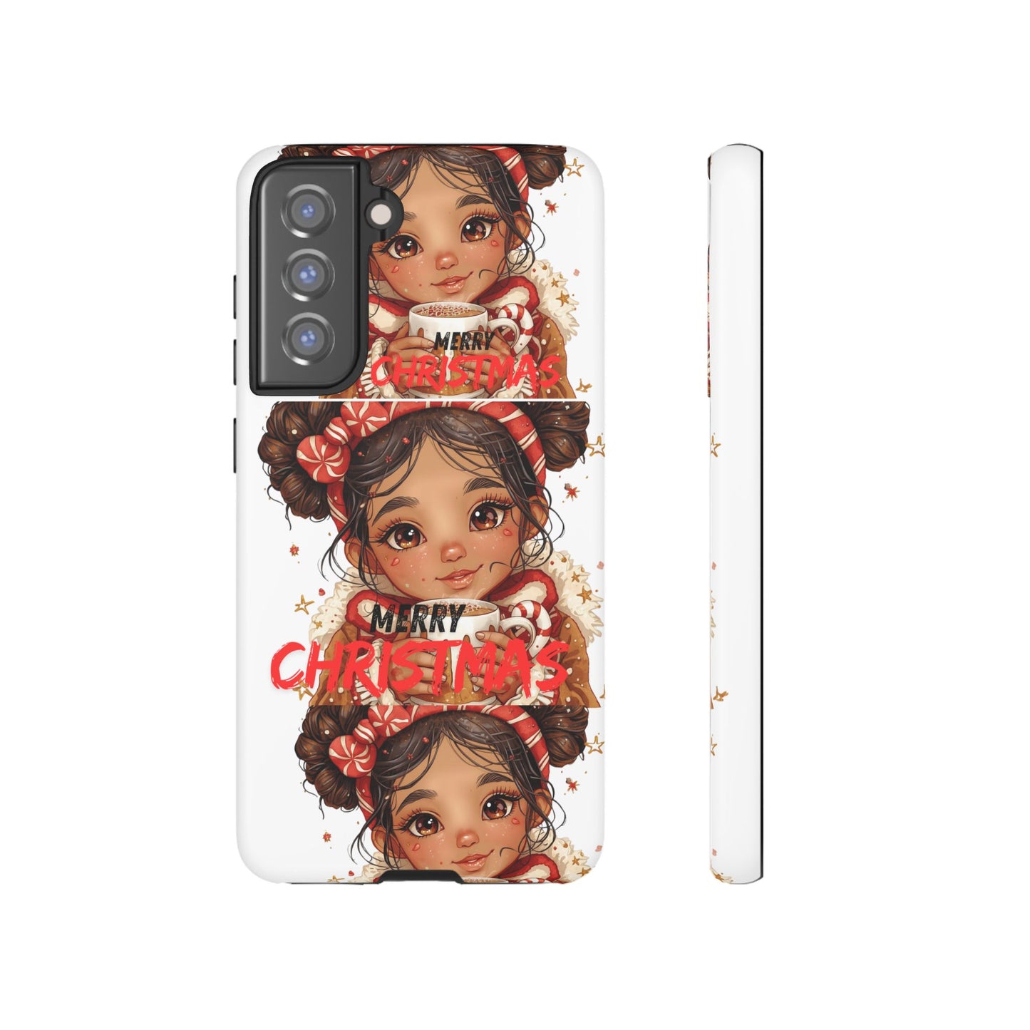 Christmas Girl Phone Case — "Merry Christmas" Cute Holiday Phone Cover