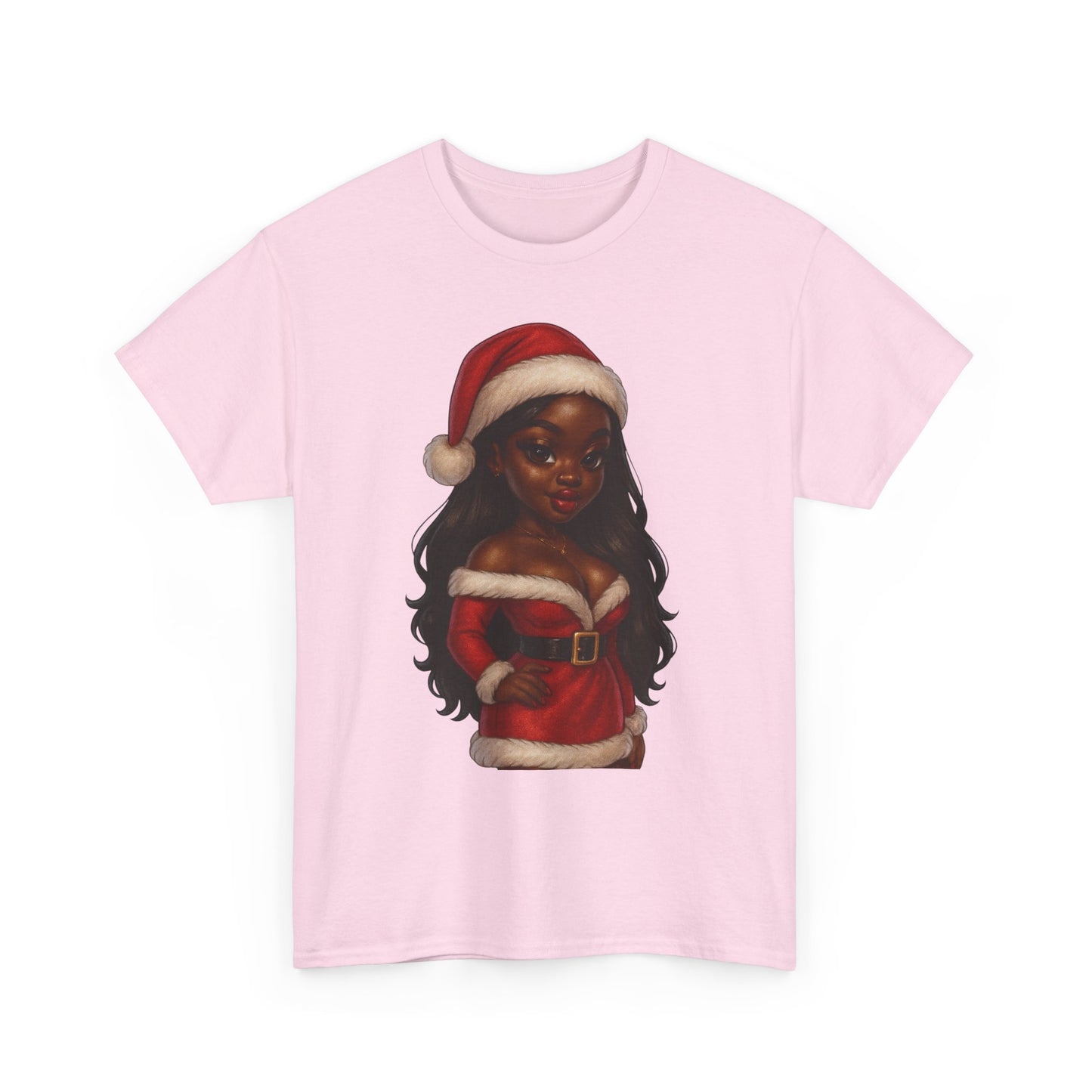 Santa Girl Christmas T‑Shirt — Festive Black Santa Claus Costume Tee