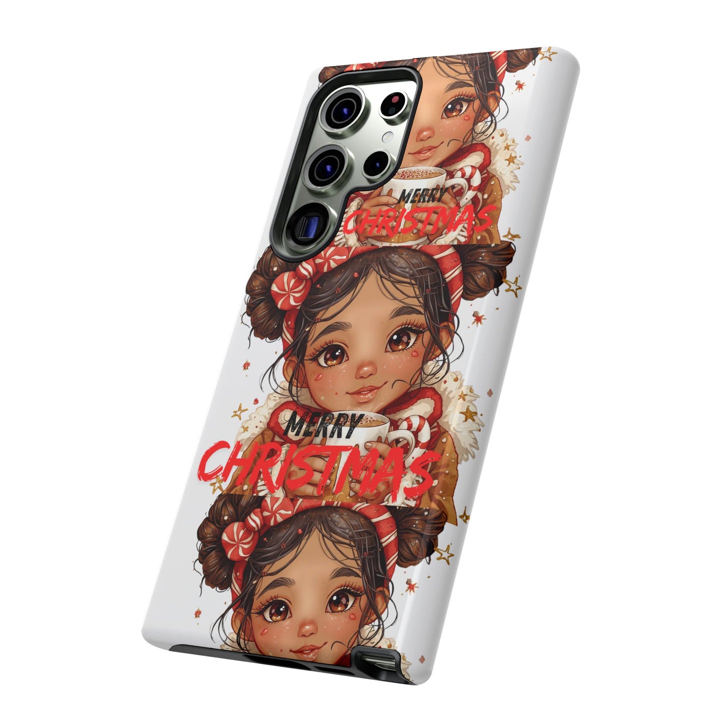Christmas Girl Phone Case — "Merry Christmas" Cute Holiday Phone Cover