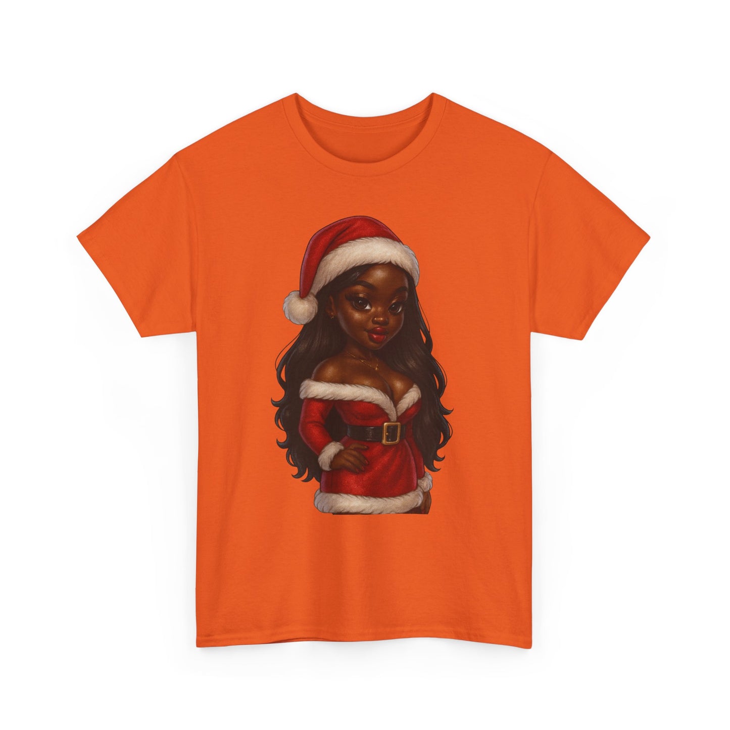Santa Girl Christmas T‑Shirt — Festive Black Santa Claus Costume Tee