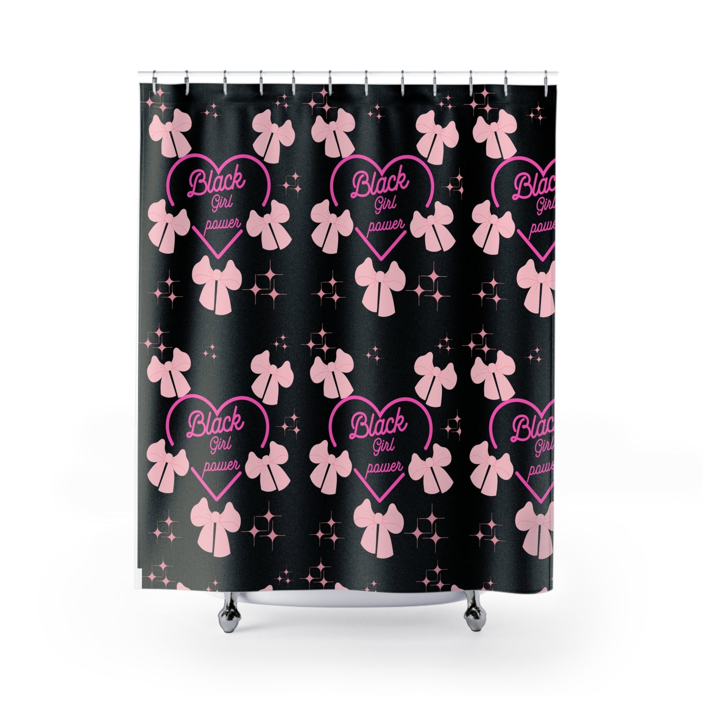 Empowering Black Girl Power Shower Curtain - Stylish Bathroom Decor