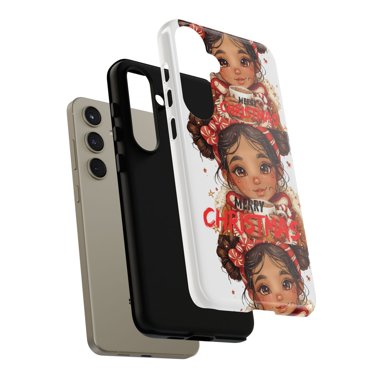 Christmas Girl Phone Case — "Merry Christmas" Cute Holiday Phone Cover