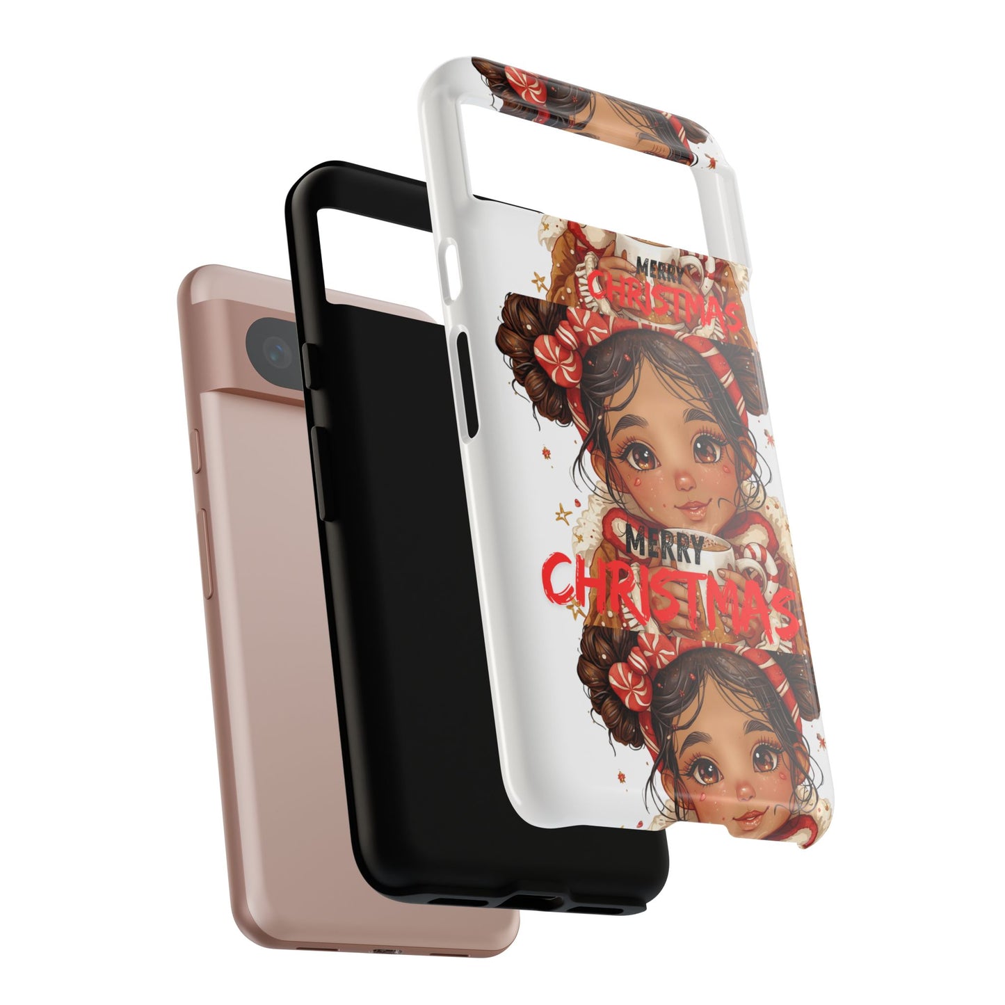 Christmas Girl Phone Case — "Merry Christmas" Cute Holiday Phone Cover