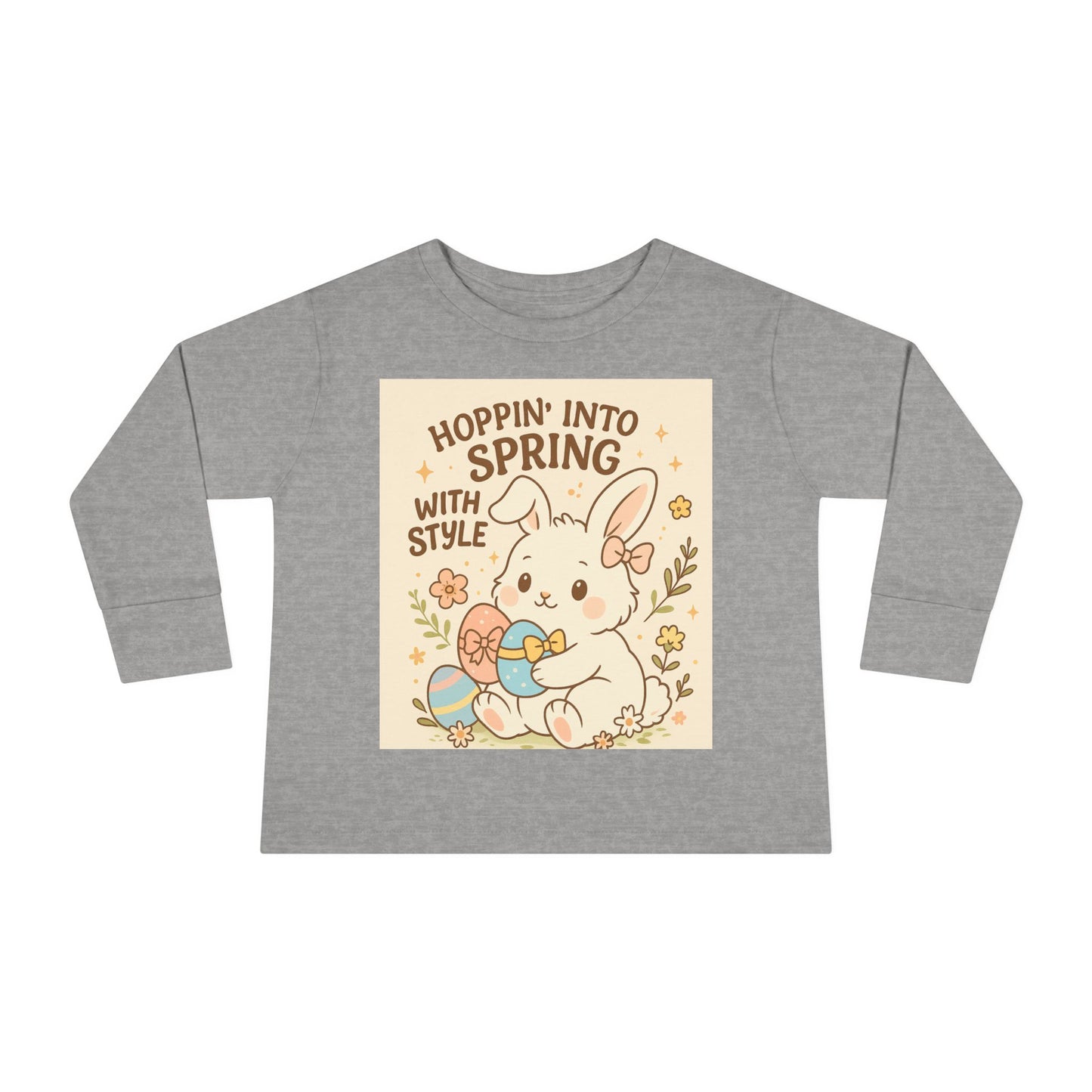 Toddler Long Sleeve Tee - Hoppin' Into Spring with Style