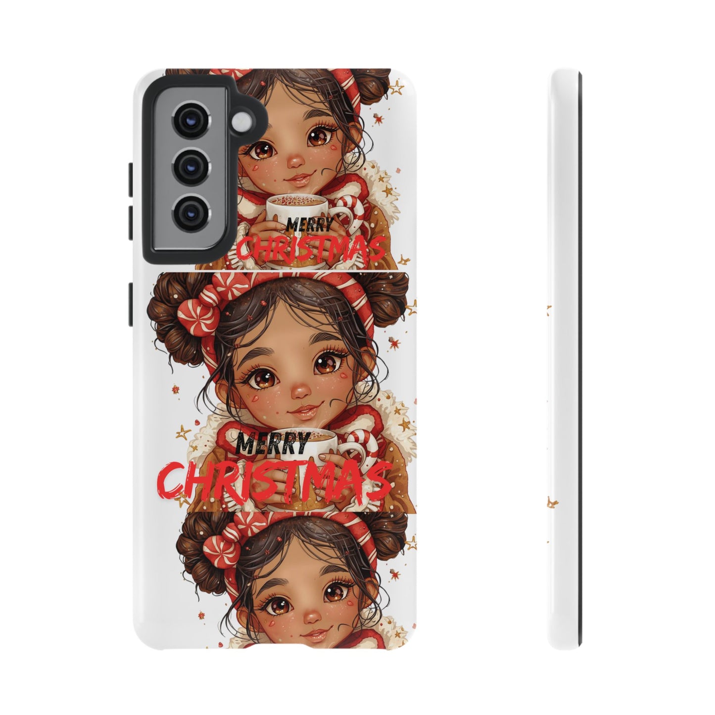 Christmas Girl Phone Case — "Merry Christmas" Cute Holiday Phone Cover
