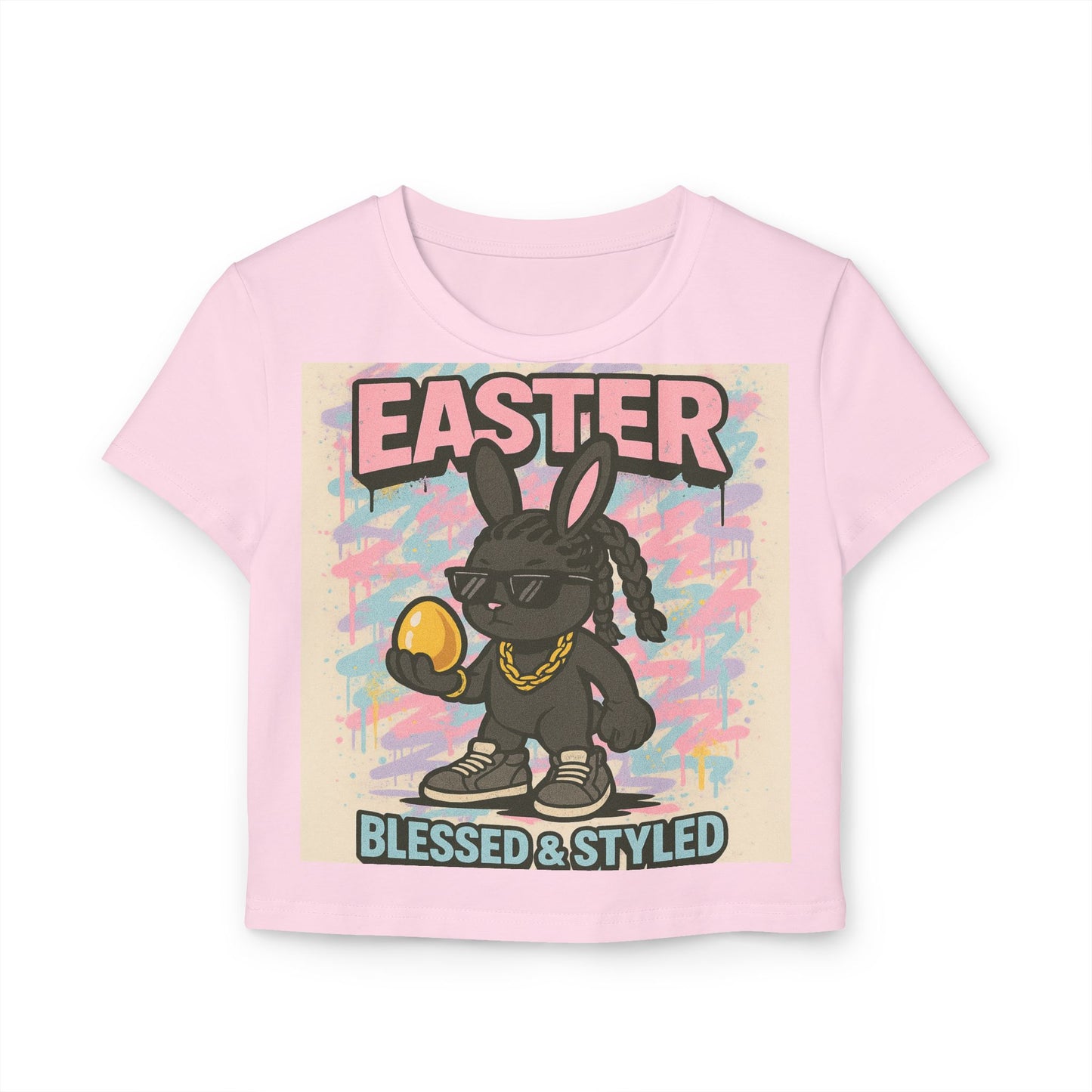 Easter Bunny Graphic Baby Tee - Blessed & Styled