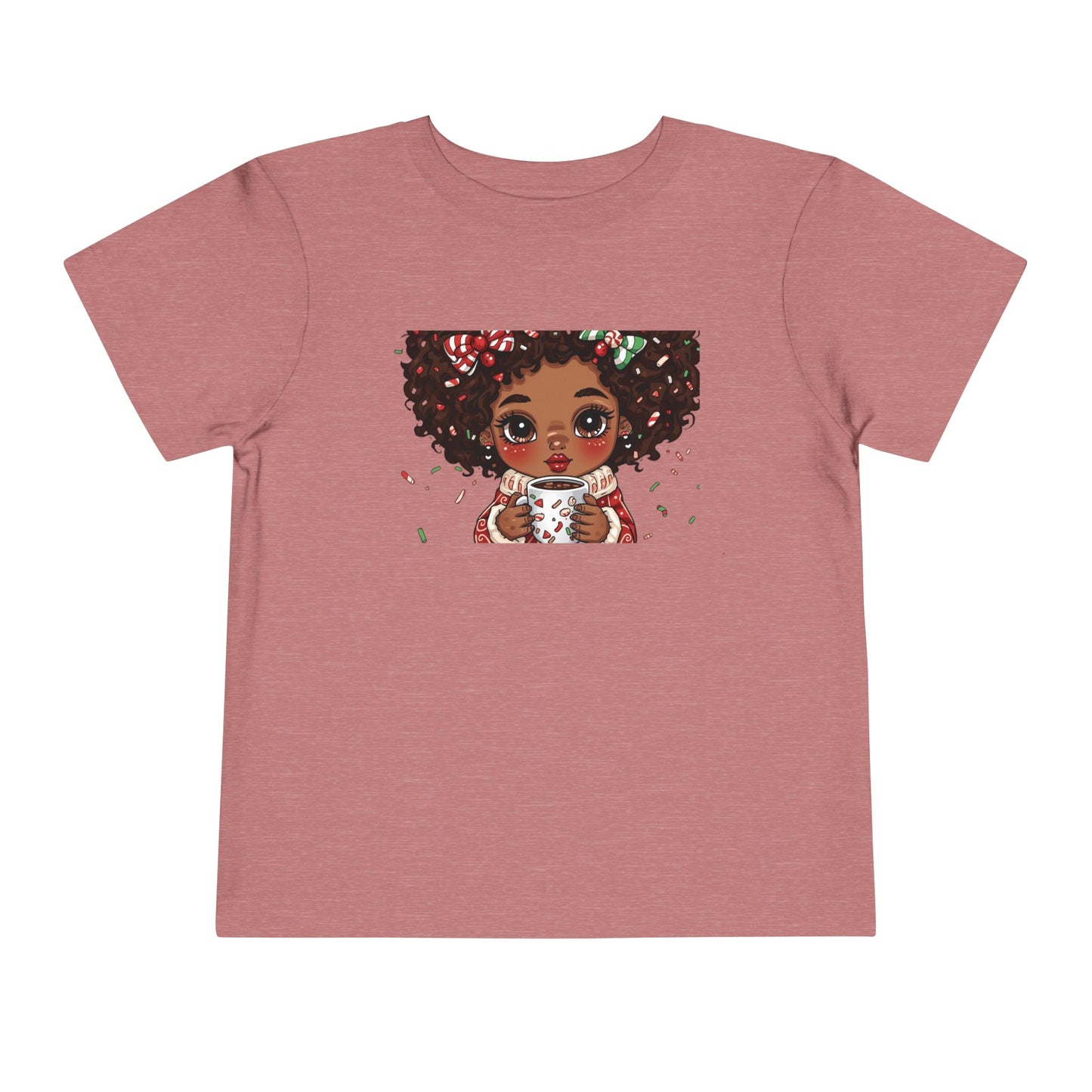 Toddler Tee — Cute Baby Girl Holding Cup Kids Shirt