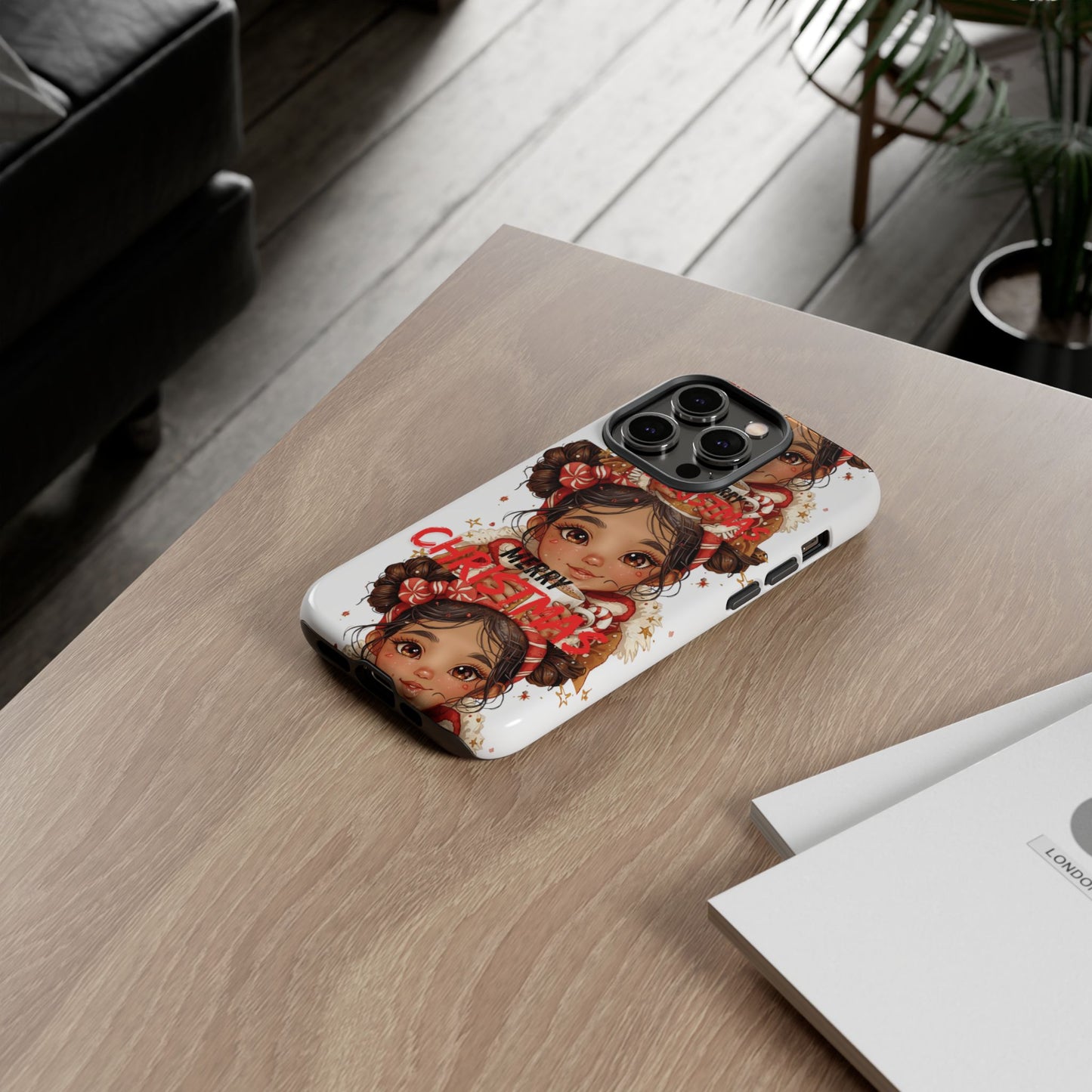 Christmas Girl Phone Case — "Merry Christmas" Cute Holiday Phone Cover