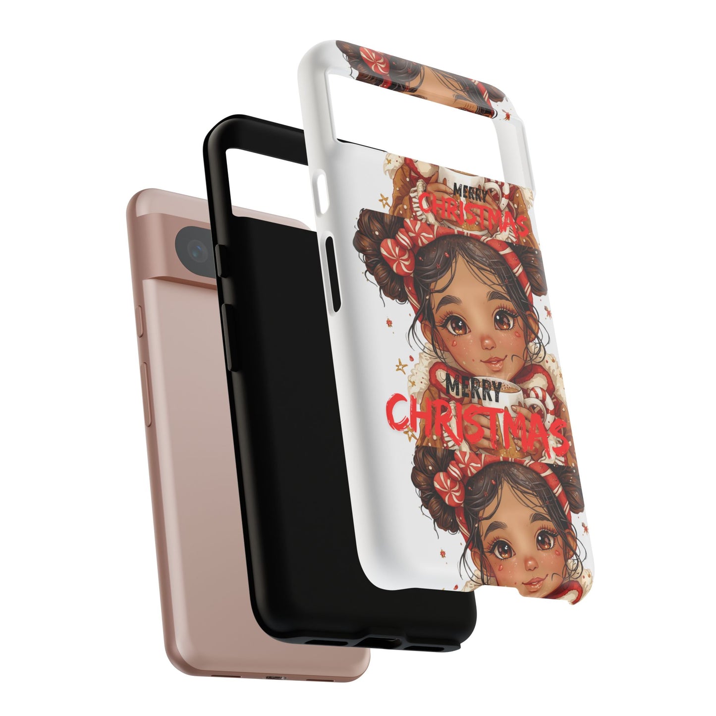 Christmas Girl Phone Case — "Merry Christmas" Cute Holiday Phone Cover
