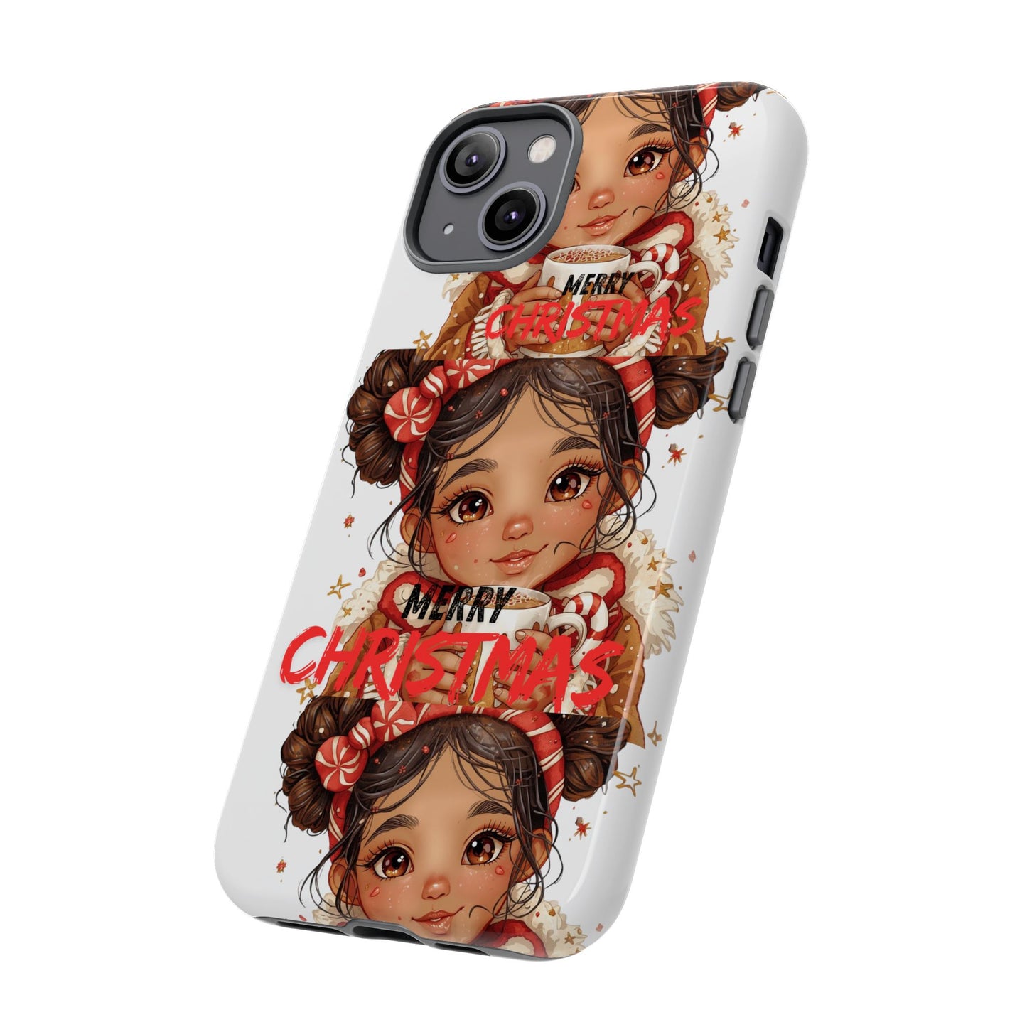 Christmas Girl Phone Case — "Merry Christmas" Cute Holiday Phone Cover