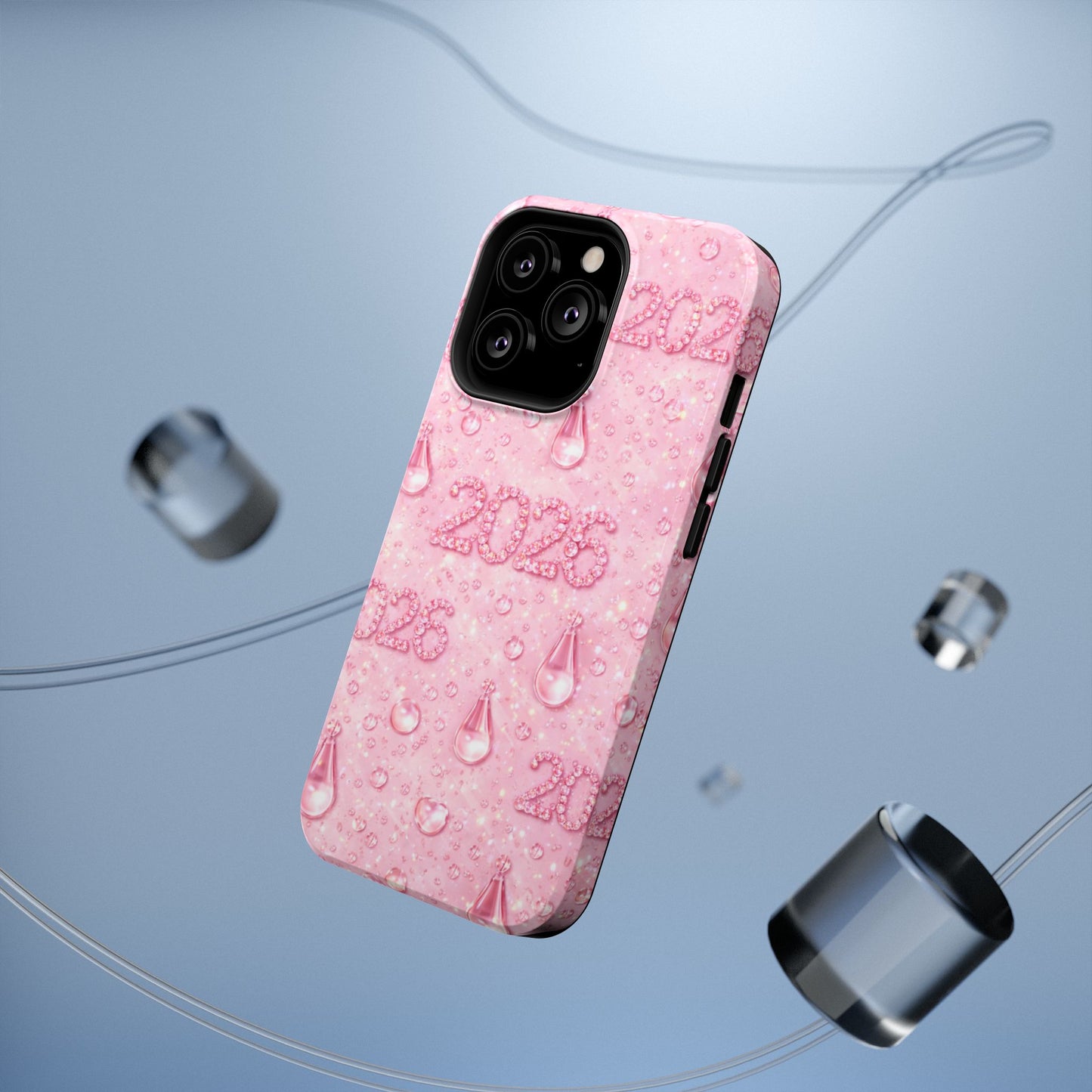2026 Pink Waterdrop Phone Case — Impact-Resistant Protective Cover