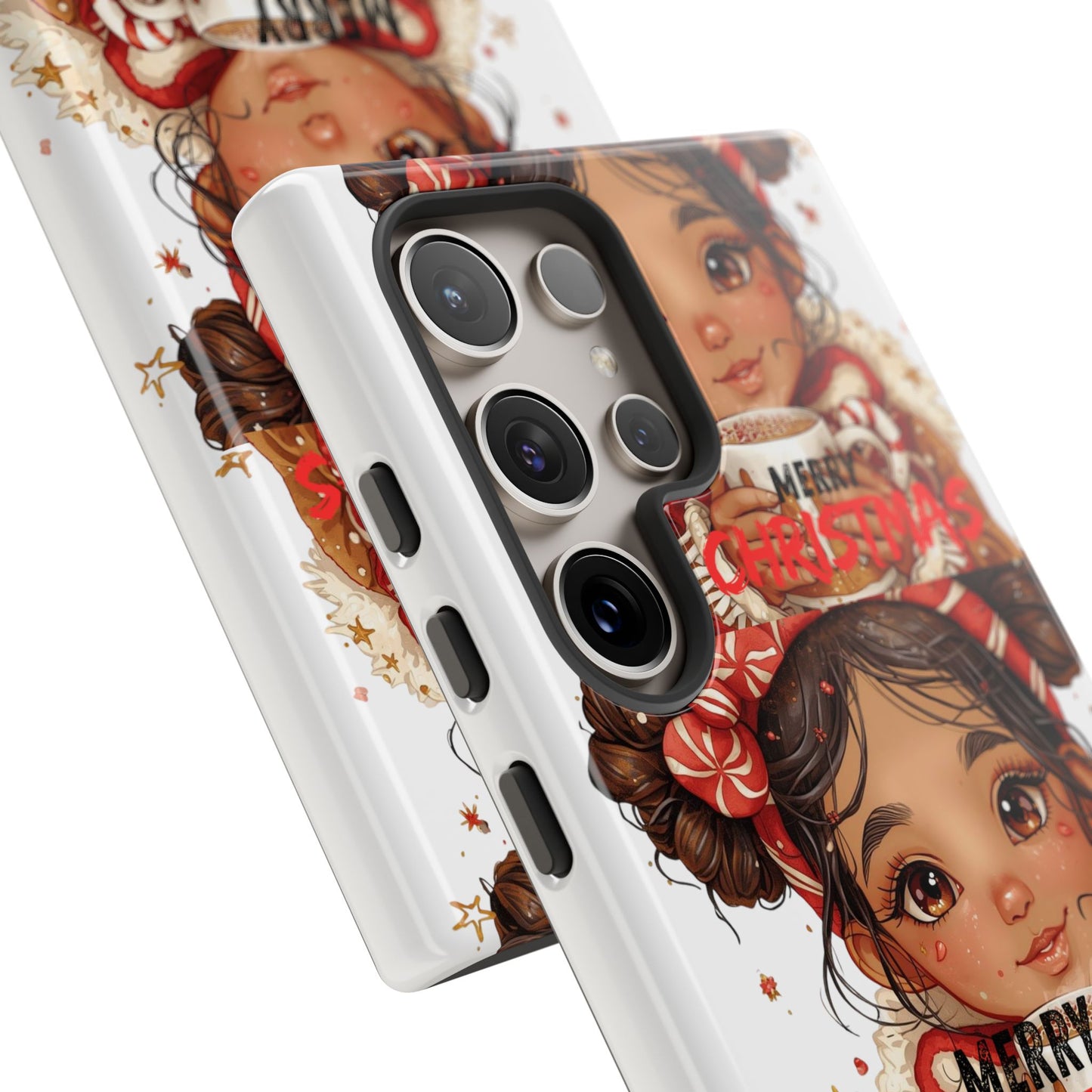 Christmas Girl Phone Case — "Merry Christmas" Cute Holiday Phone Cover
