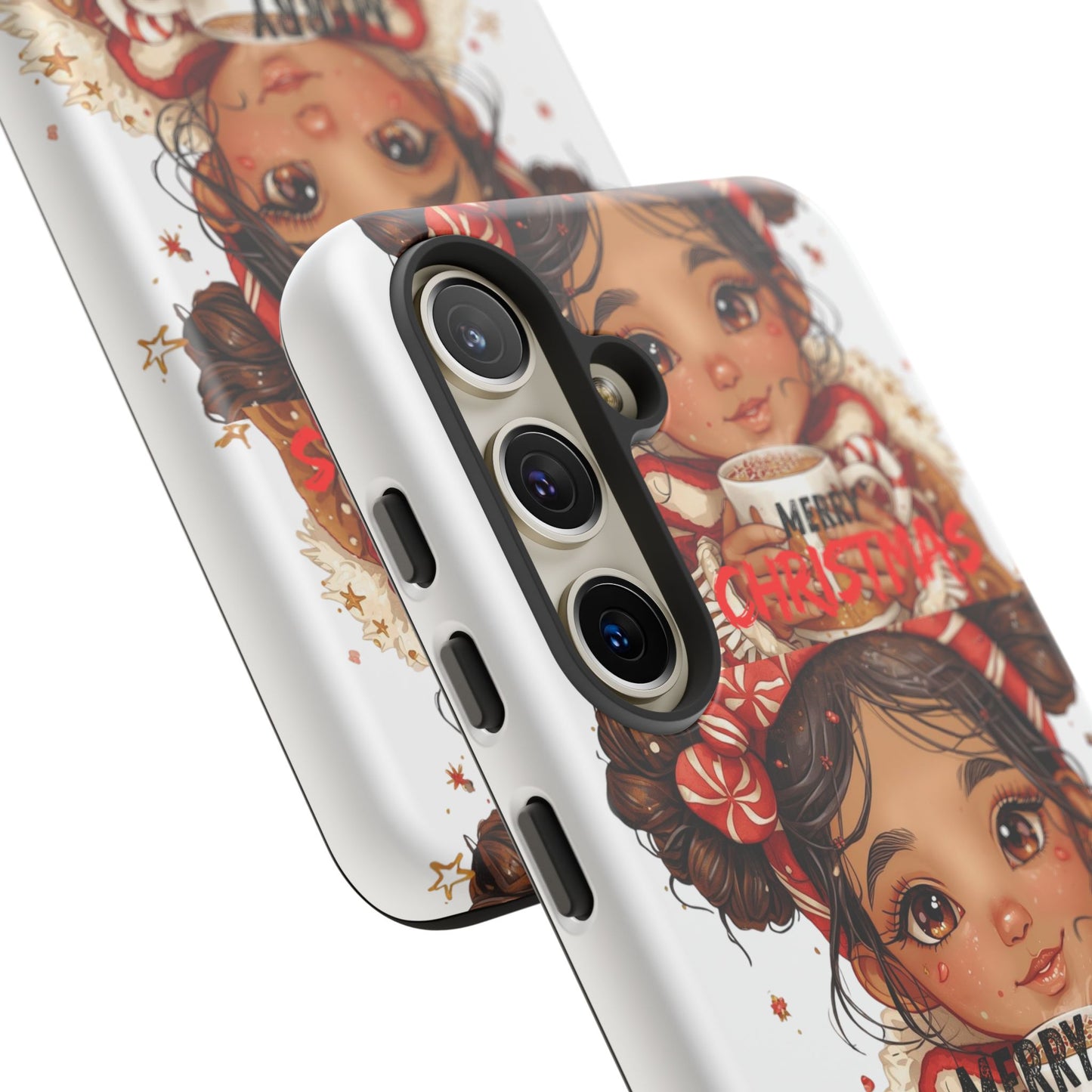 Christmas Girl Phone Case — "Merry Christmas" Cute Holiday Phone Cover