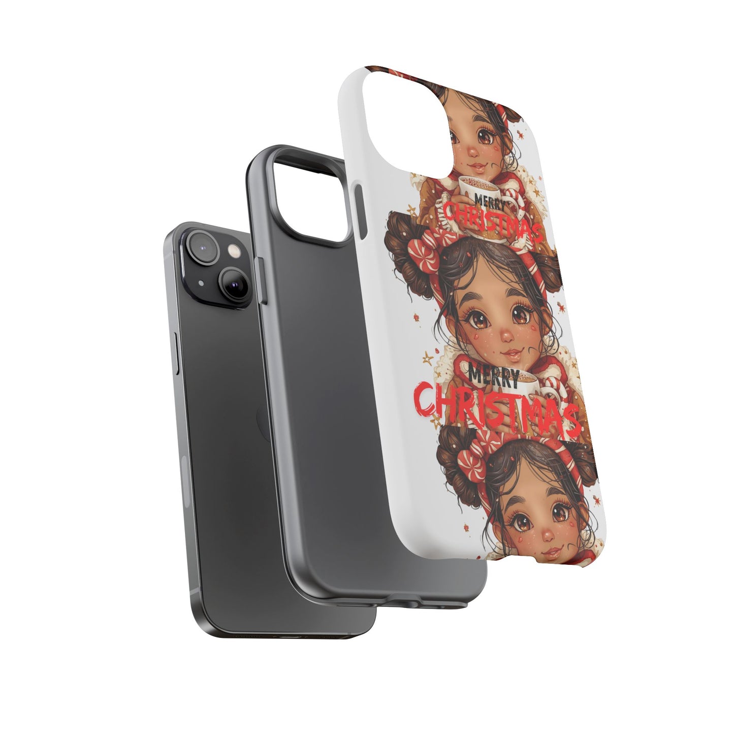 Christmas Girl Phone Case — "Merry Christmas" Cute Holiday Phone Cover