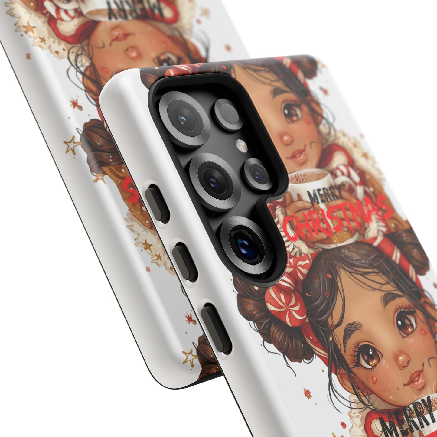 Christmas Girl Phone Case — "Merry Christmas" Cute Holiday Phone Cover