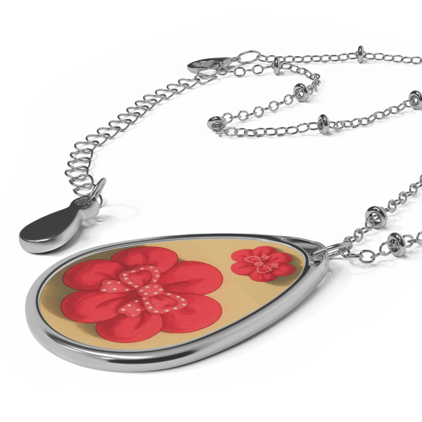 Floral Oval Necklace - Elegant Jewelry for Every Occasion