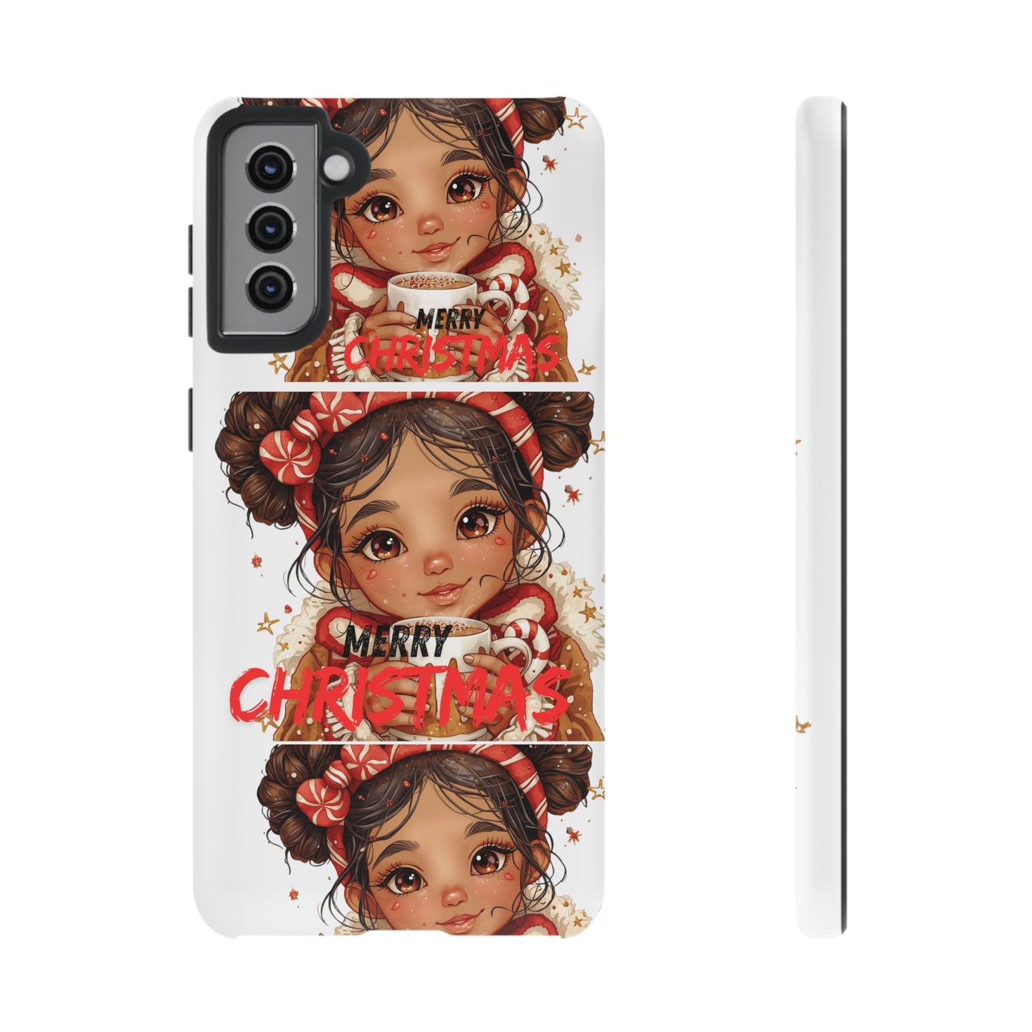 Christmas Girl Phone Case — "Merry Christmas" Cute Holiday Phone Cover