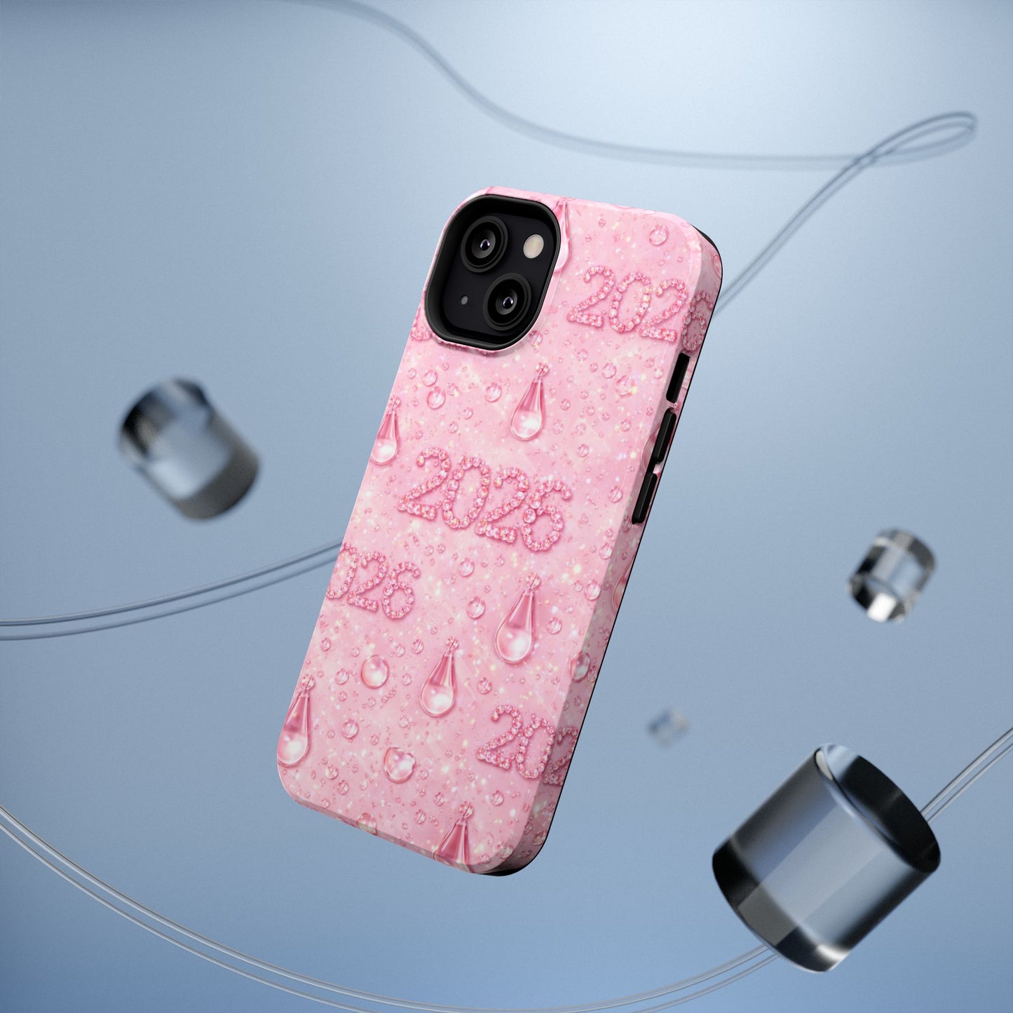 2026 Pink Waterdrop Phone Case — Impact-Resistant Protective Cover