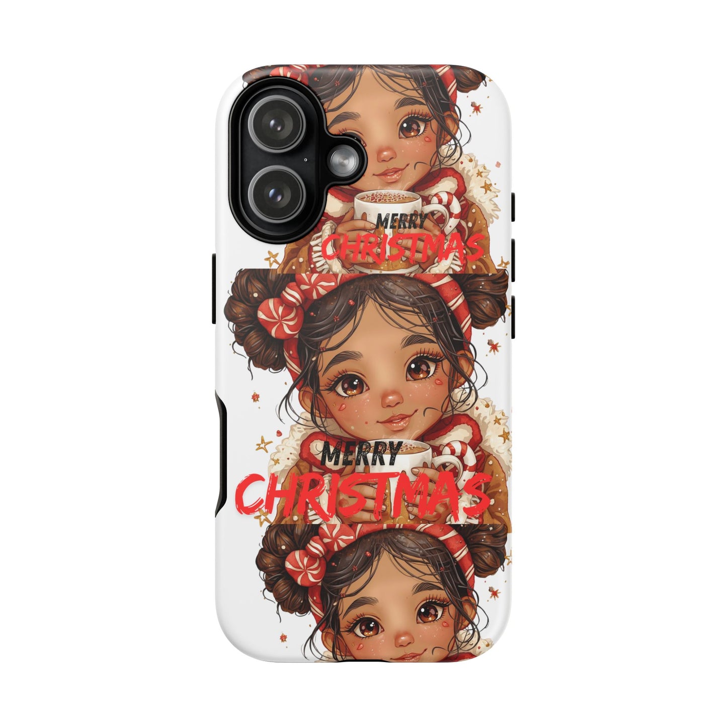 Christmas Girl Phone Case — "Merry Christmas" Cute Holiday Phone Cover